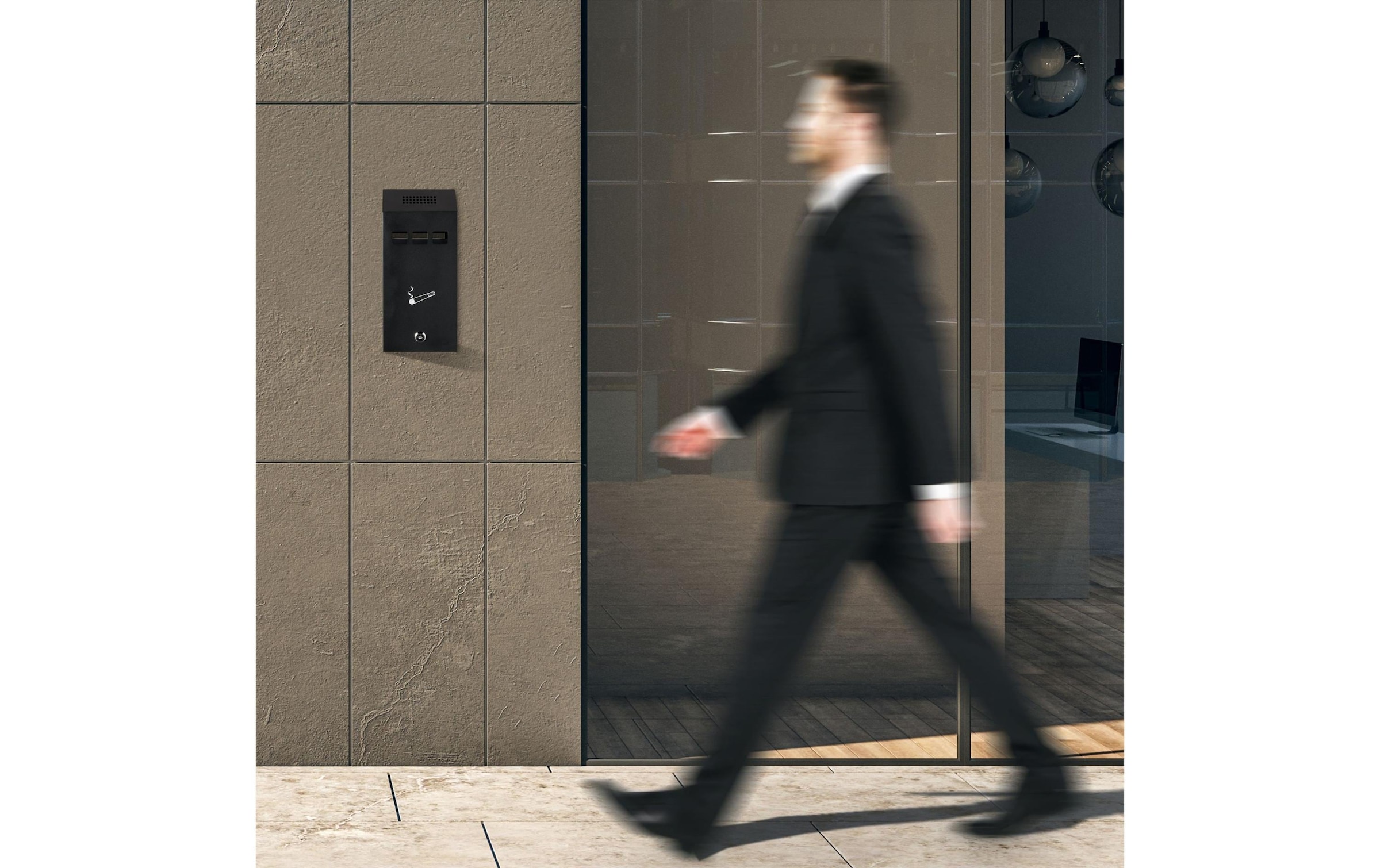 relaxdays Aschenbecher »Schwarz« 1 Behälter