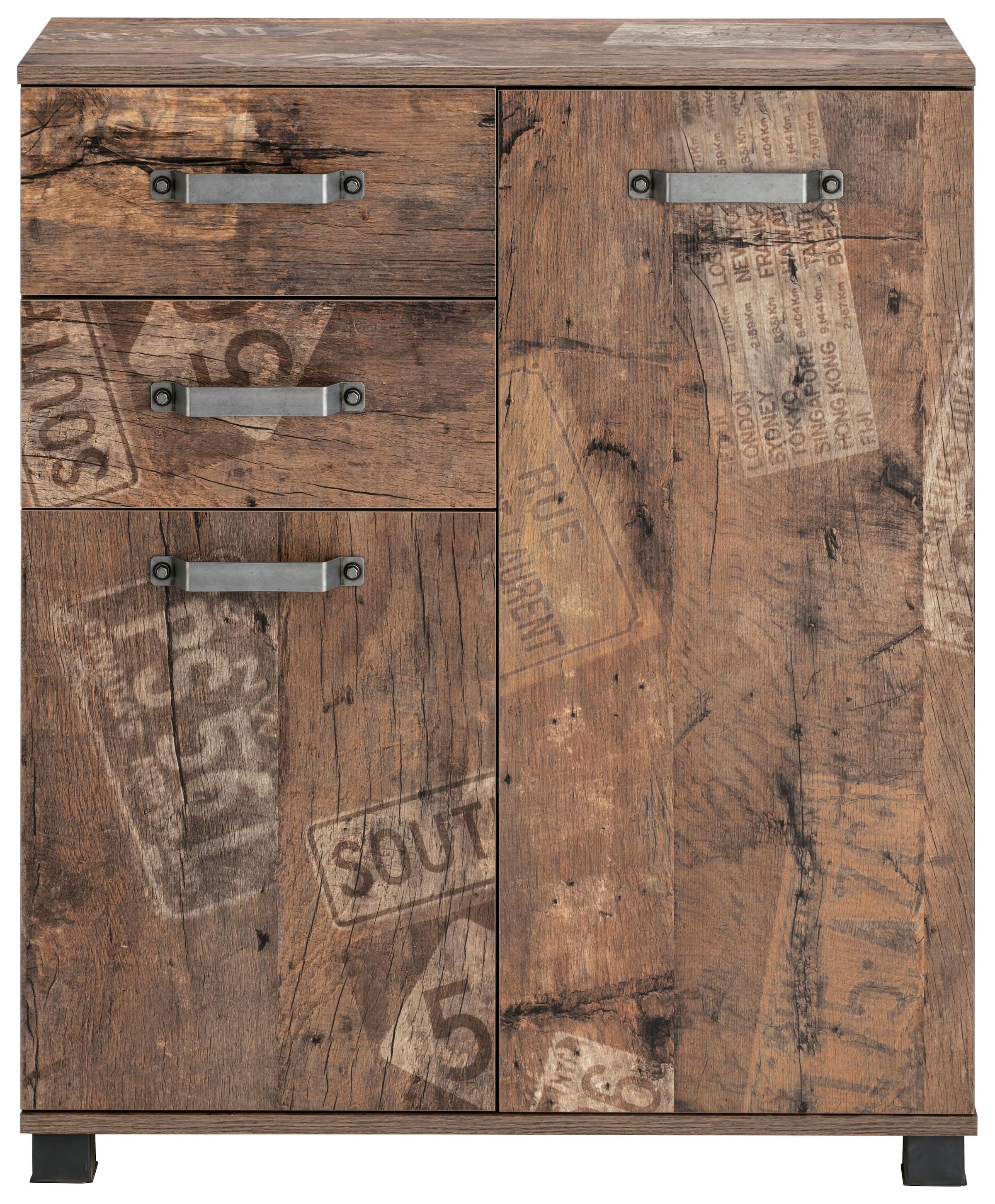 Schildmeyer Badkommode »Milan«, Breite 80,5 cm, mit 2 Türen, 2 Schubladen & Metallgriffen
