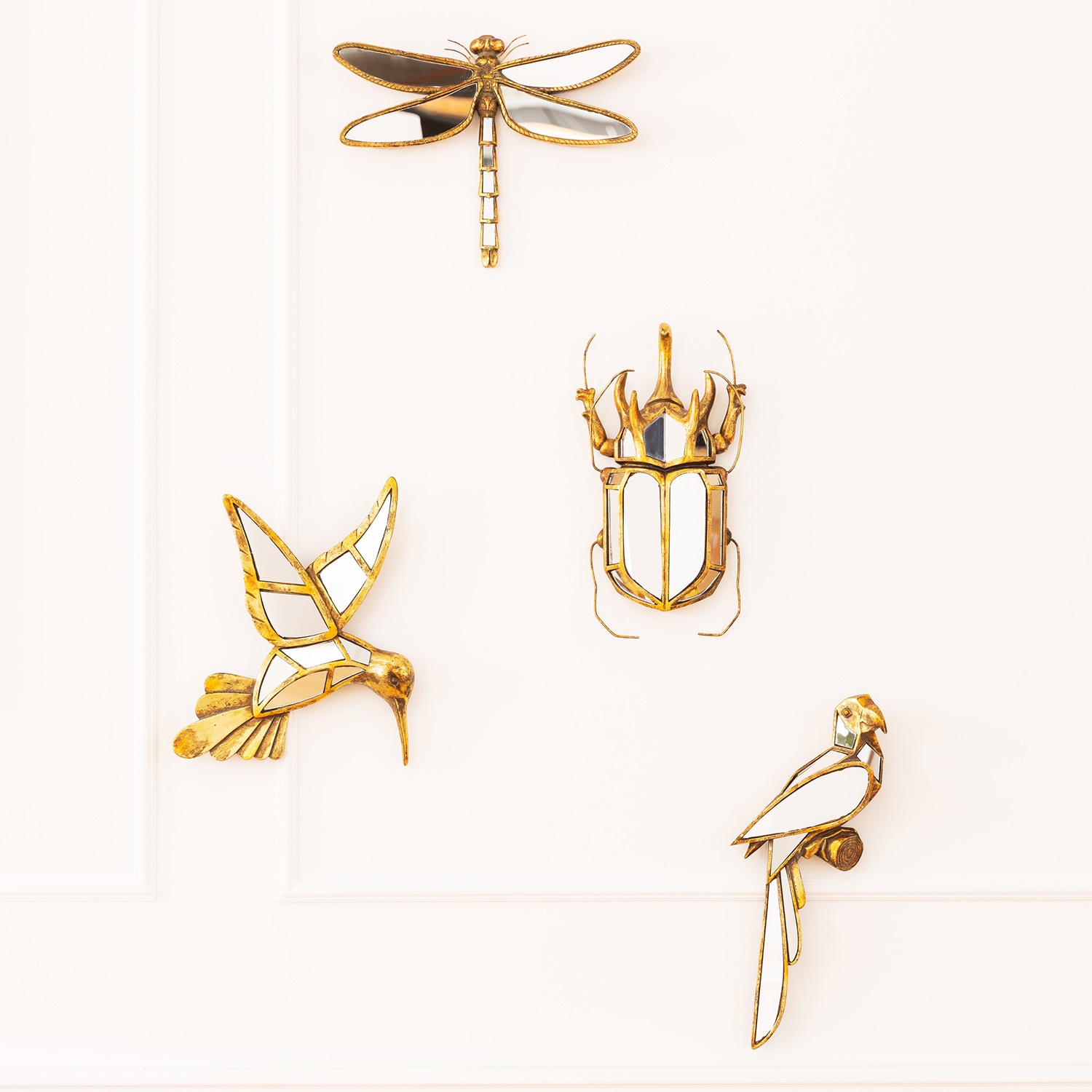 Kare Design Wanddekoobjekt »Wandschmuck Beetle Mirror 25x39cm«