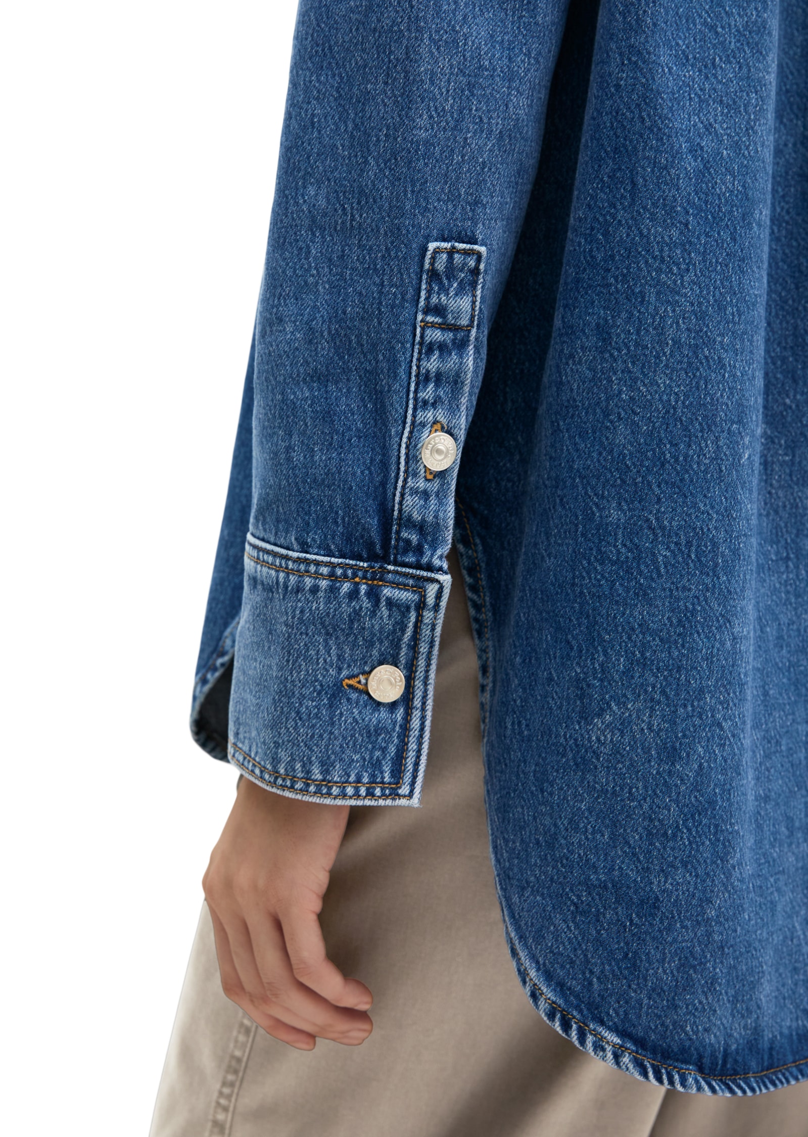 Marc O'Polo Jeansbluse relaxed aus Rigid Denim