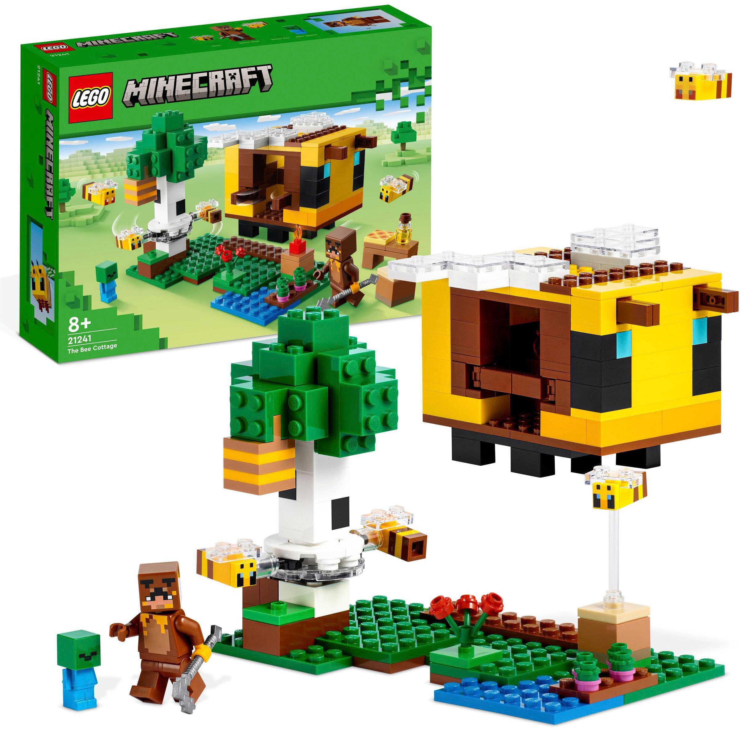 Konstruktionsspielsteine »Das Bienenhäuschen (21241), LEGO® Minecraft«, (254 St.),...