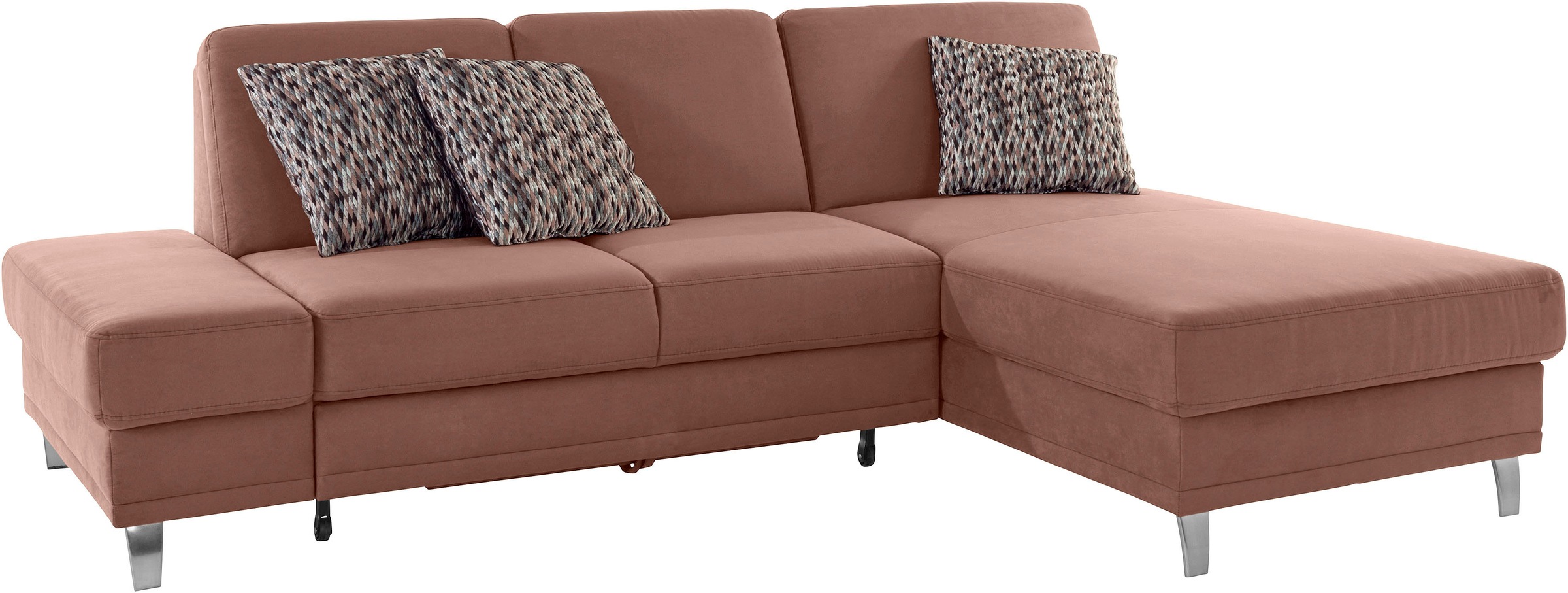 sit&more Ecksofa »Clio L-Form« wahlweise mit Bettfunktion oder Vorziehsitz und Bettkasten, Federkern