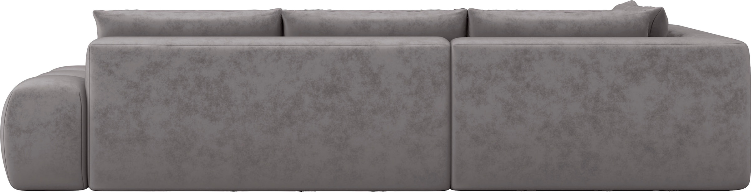 INOSIGN Ecksofa »AZITA Designsofa, elegant und bequem L-Form, Bubble-Optik«, lose Rückenkissen, traumhafte Steppung, Masse B/T/H: 352/210/72 cm