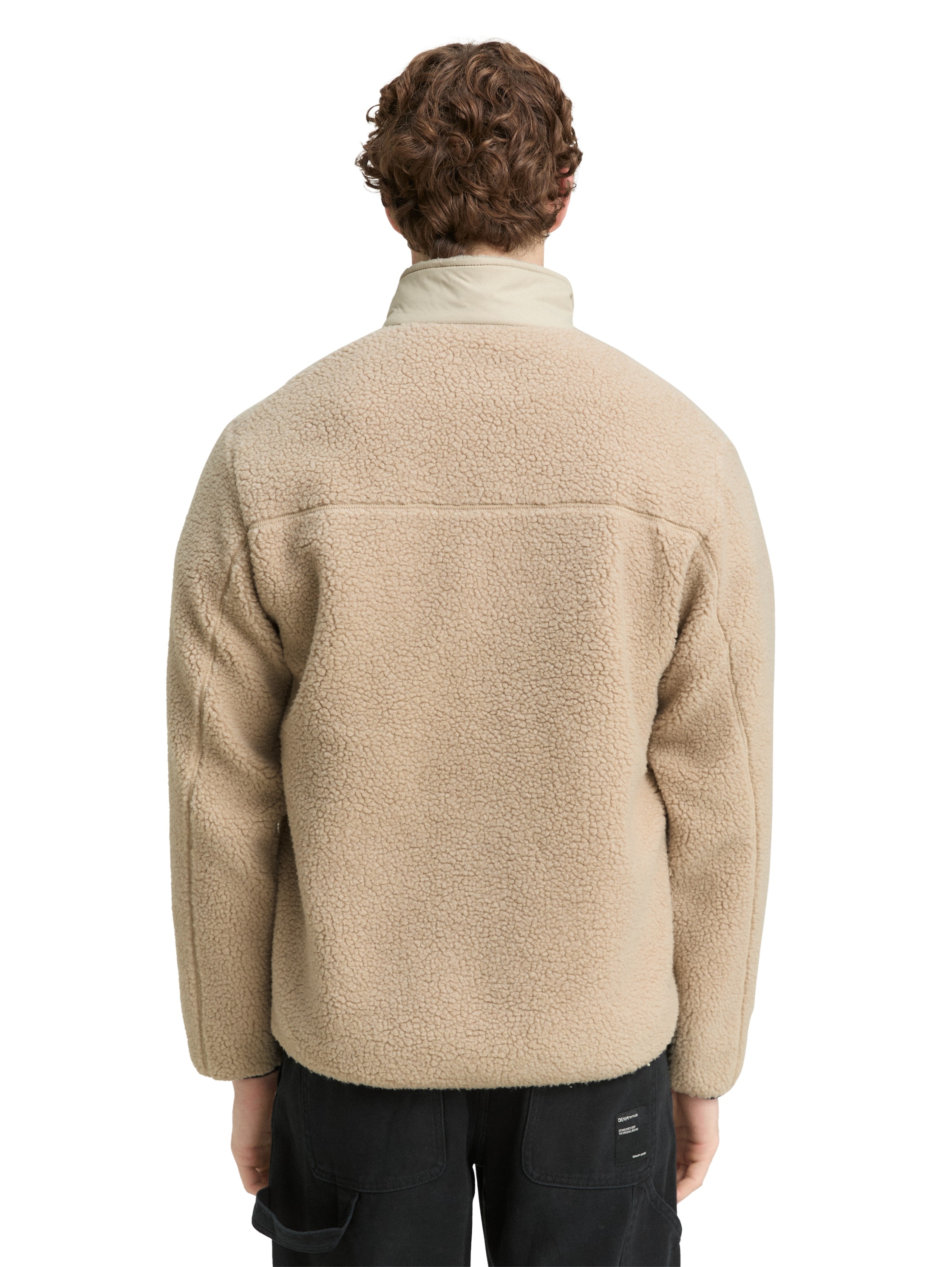 TOM TAILOR Denim Fleecejacke, mit Logo Stickerei