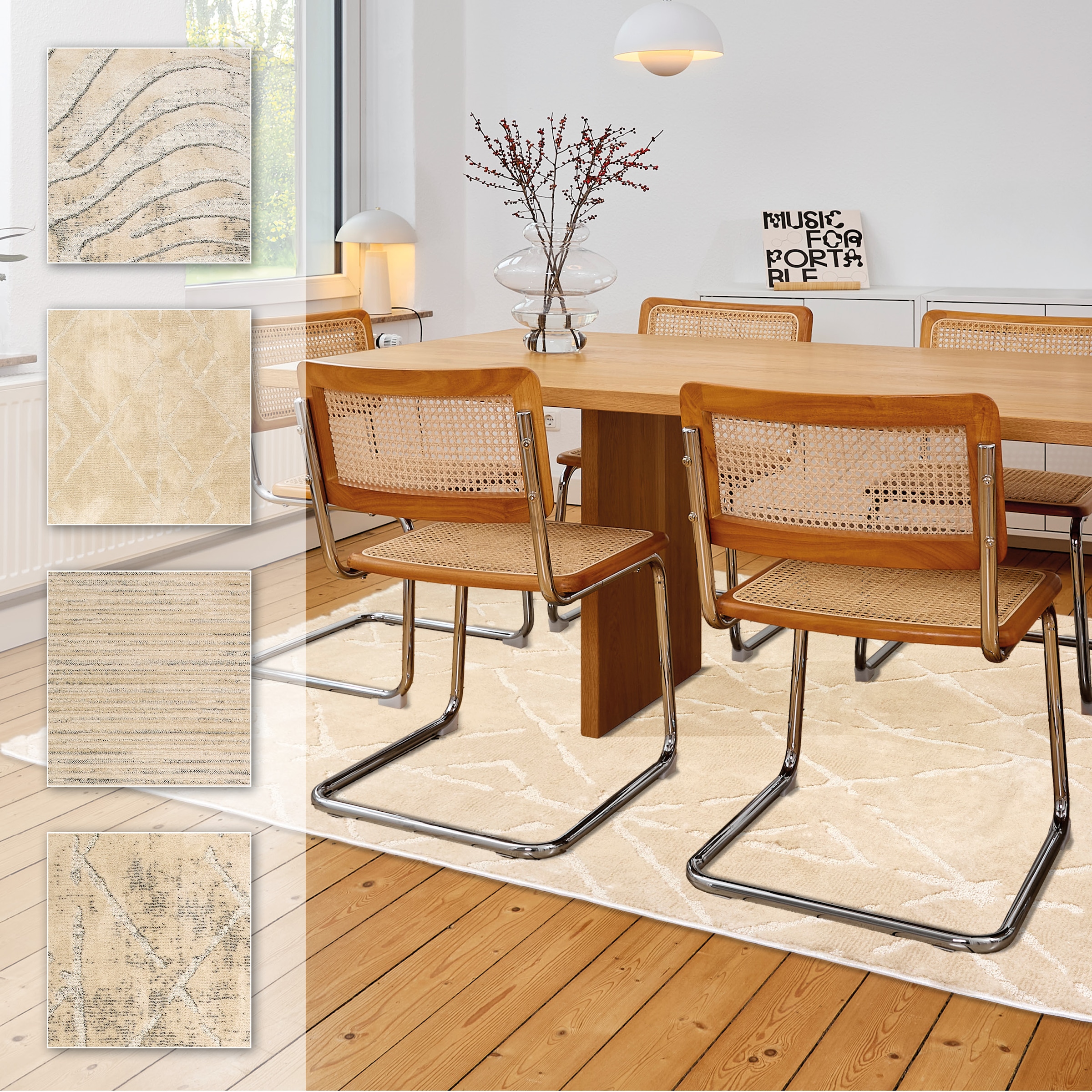 Image of ASTRA Teppich "Lou 252" rechteckig 10 mm Höhe Hoch Tief Struktur, Kurzflor, Wohnzimmer, Schlafzimmer