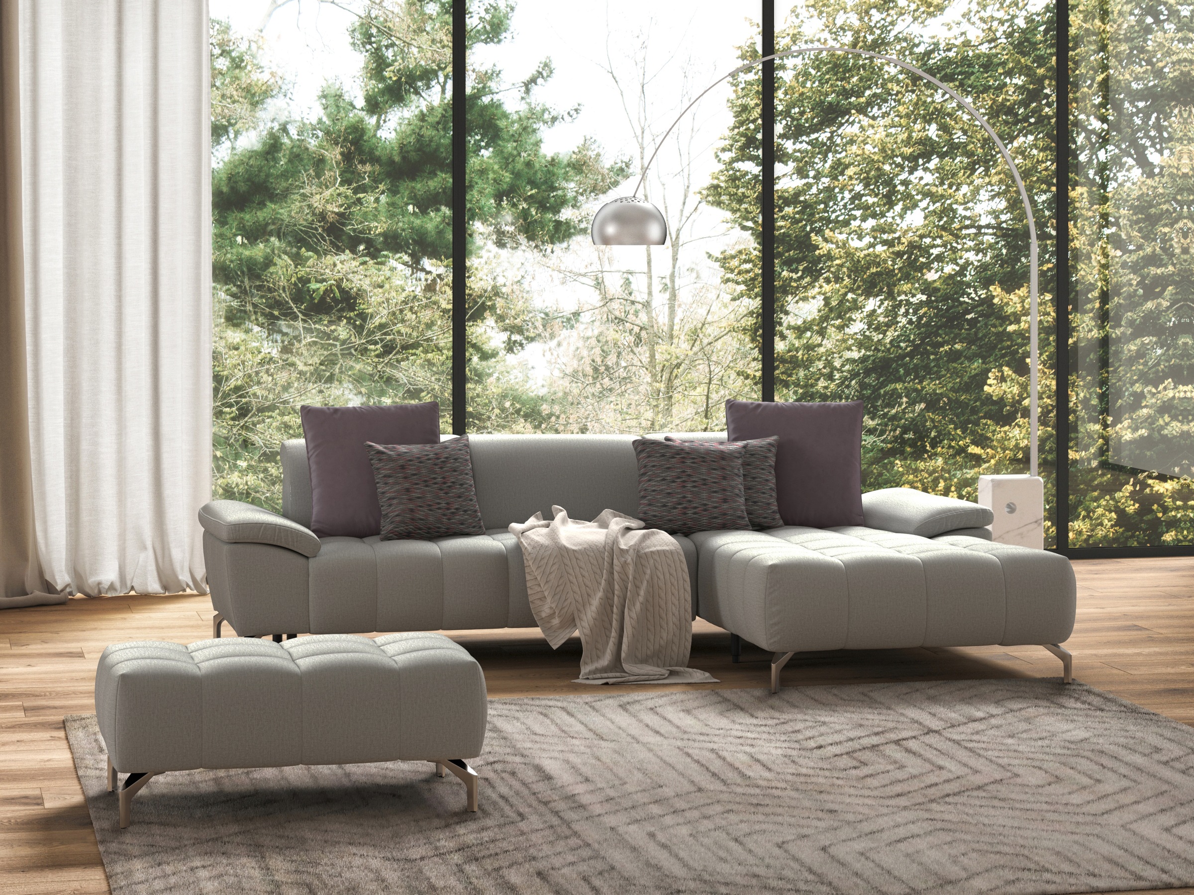 sit&more Hocker »Cool«, mit silberfarbenen Füssen