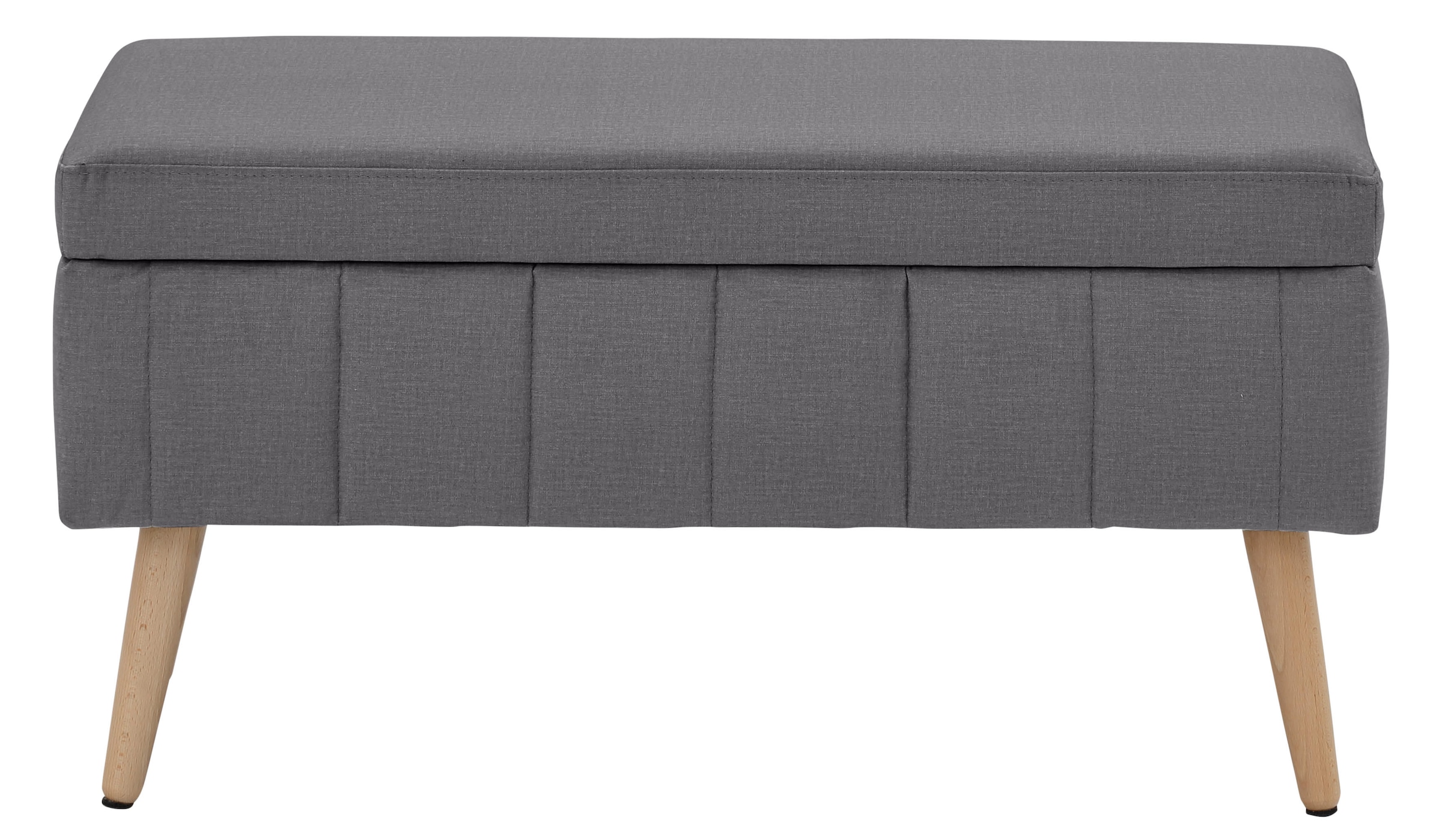 INOSIGN Truhenbank »AMIRA Sitzbank mit Stauraum, Masse B/T/H: 81/36/43 cm«, mit Staufach, in 3 Bezugsqualitäten mit feiner Steppung