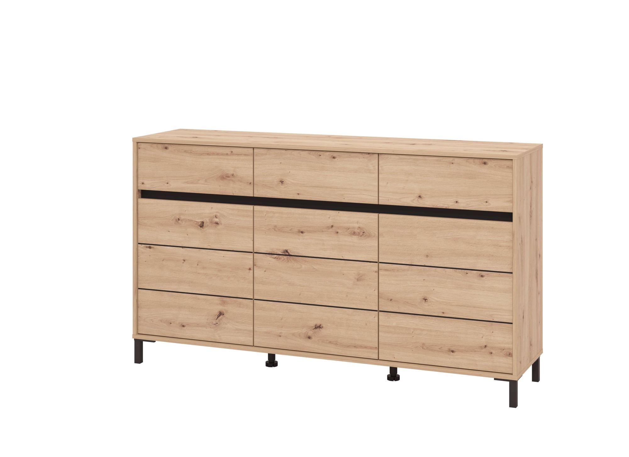 INOSIGN Sideboard »Marron, Kommode, vielseitig einsetzbar«, Breite/Höhe 157/90 cm, mit 3 Schubladen, 2 Fächer hinter jeder Tür