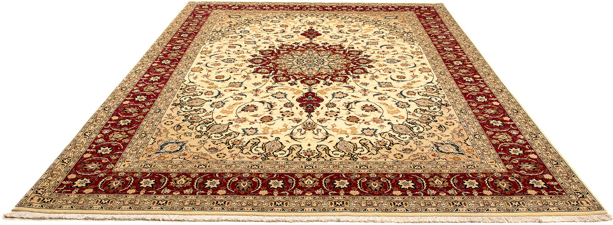 Image of morgenland Orientteppich »Perser - Täbriz - Royal - 335 x 254 cm - beige«, rechteckig, 7 mm Höhe, Wohnzimmer, Handgeknüpft, Einzelstück mit Zertifikat bei Ackermann Versand Schweiz