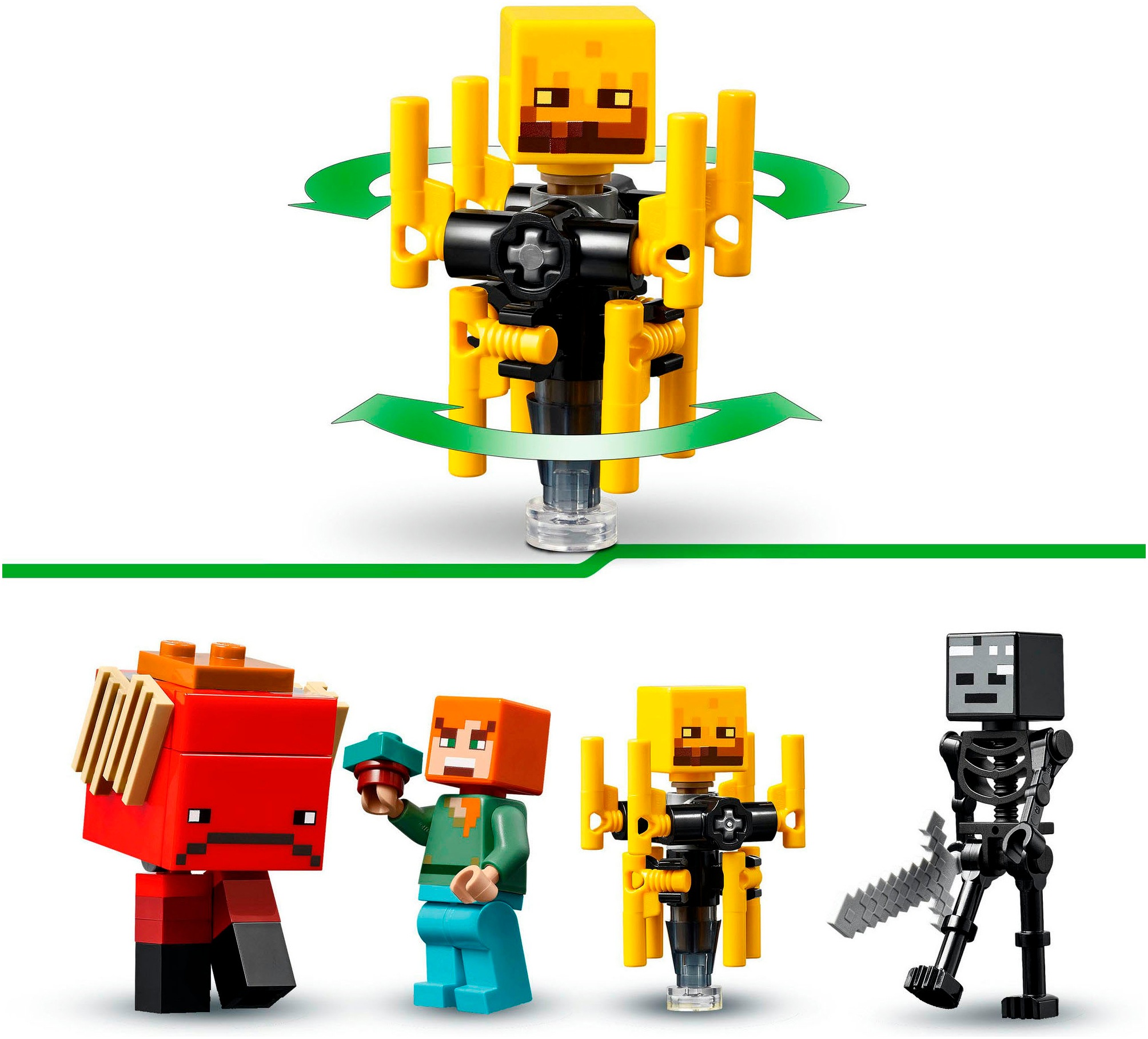 LEGO® Konstruktionsspielsteine »Das Lava-Duell im Nether (21266), LEGO Minecraft« Made in Europe