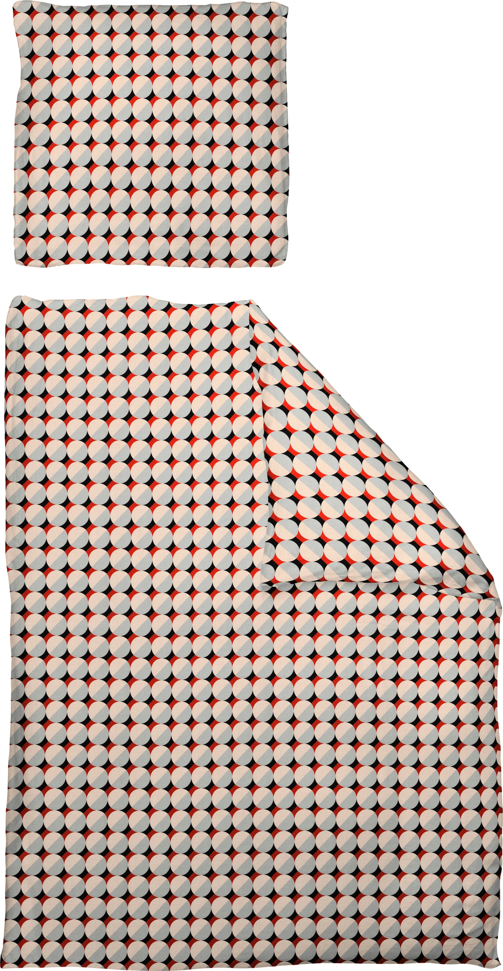 Image of Adam Bettwäsche "Circles" 2 Stk. aus 100 % Bio-Baumwolle, 2 teilig - Bettwäsche Set