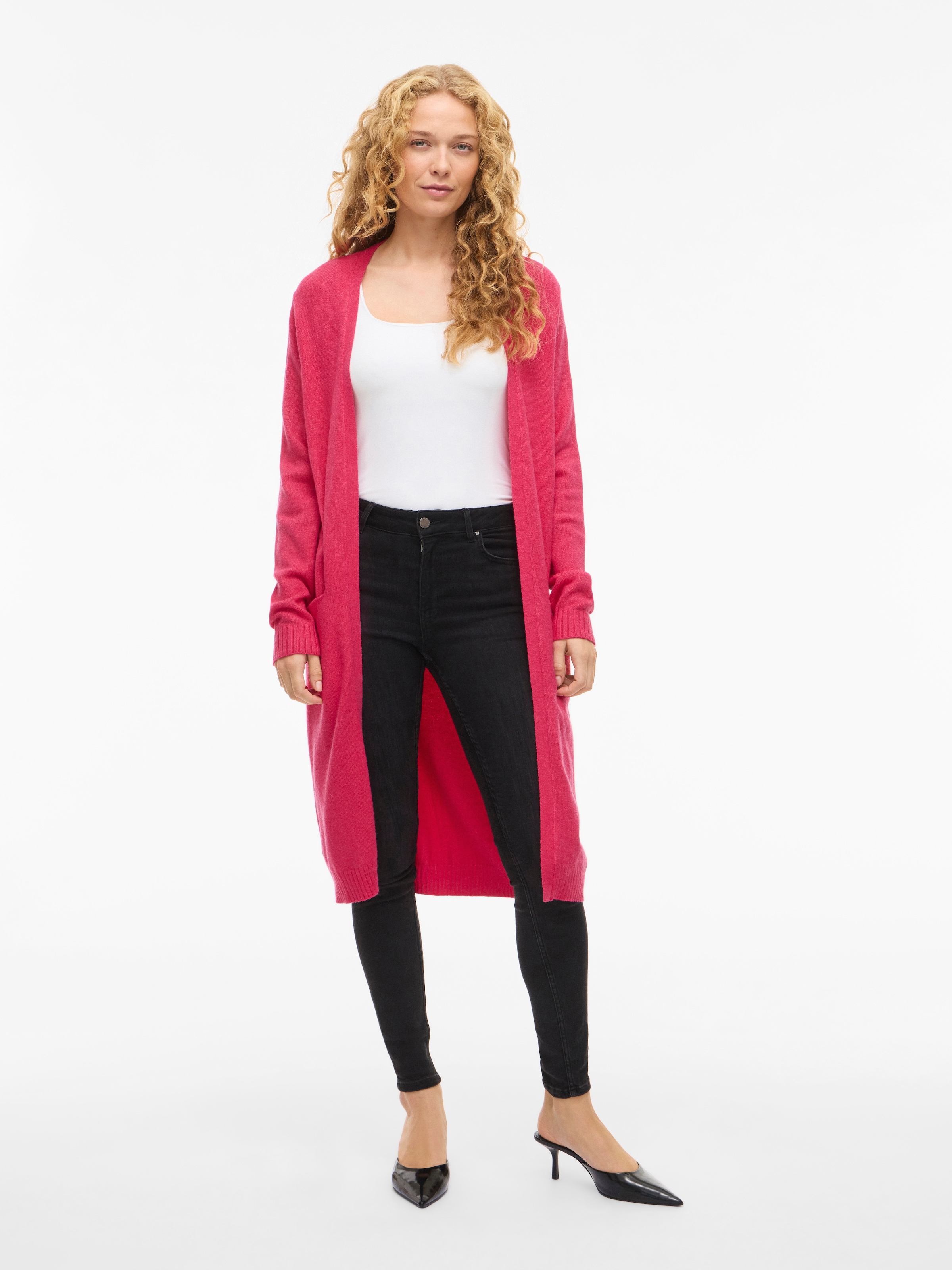 Vila Cardigan long »VIRIL LONG L/S  KNIT CARDIGAN - NOOS« Viskosemischung, regular fit