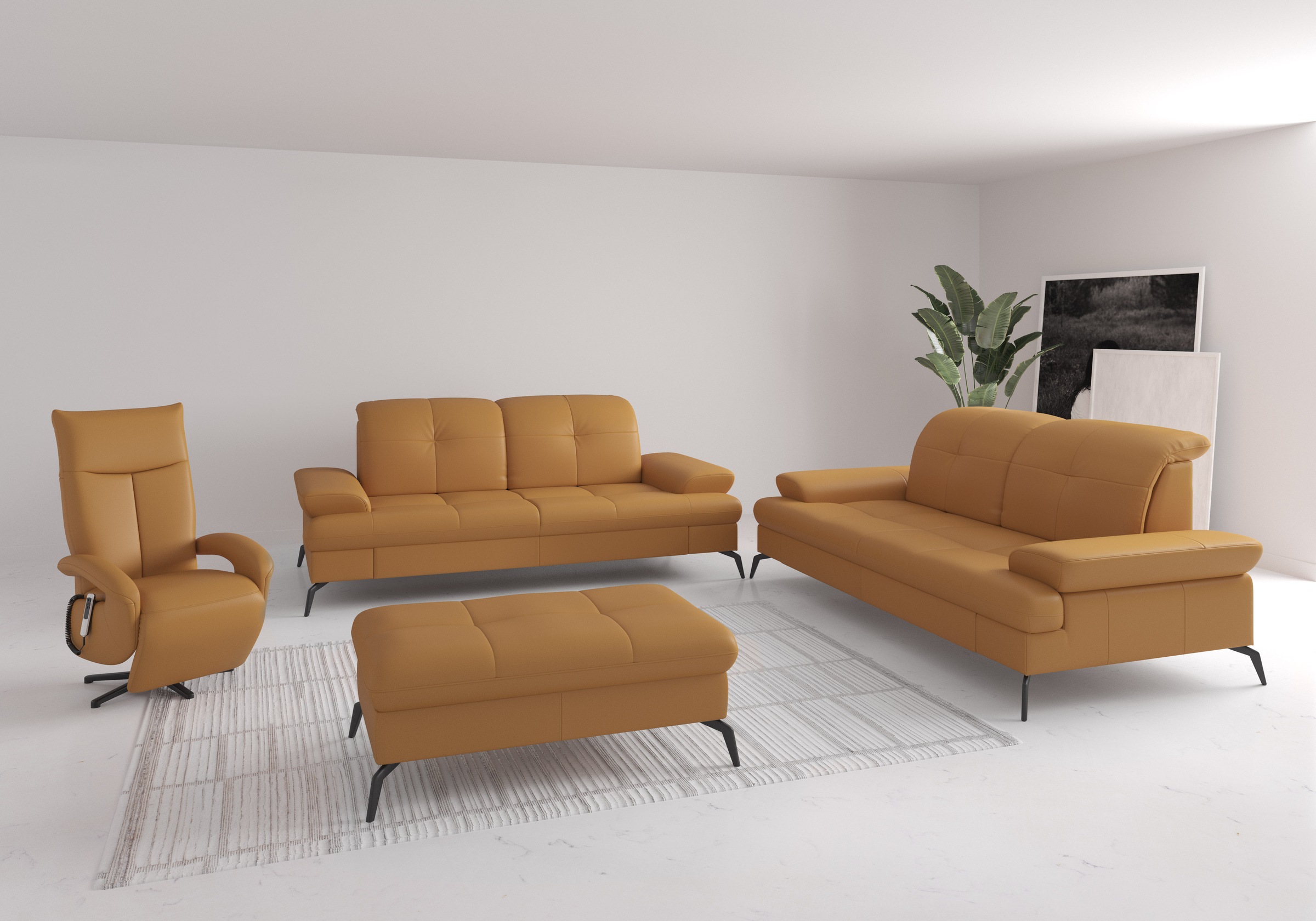 sit&more 2,5-Sitzer »Amica, inkl. Sitztiefenverstellung und Armteilverstellung«, wahlweise mit Kopfteilverstellung und Bettfunktion