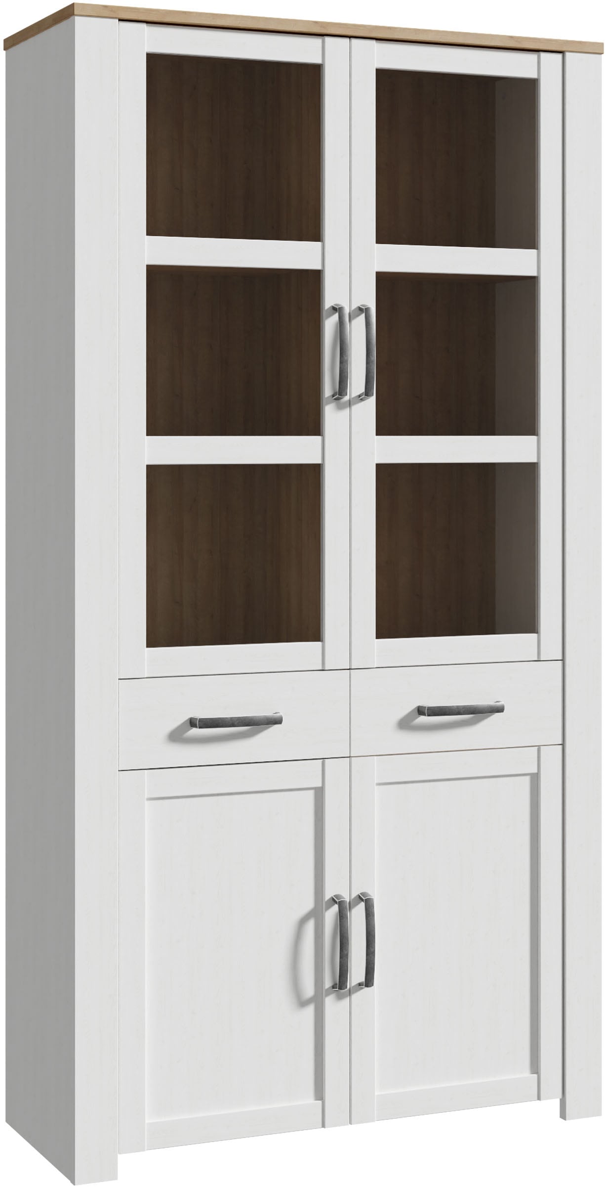 Image of FORTE Highboard "Bohol, Vitrine mit Glastüre, viel Stauraum" B/H/T 106,4/205,4/42 cm Beleuchtung optional bestellbar