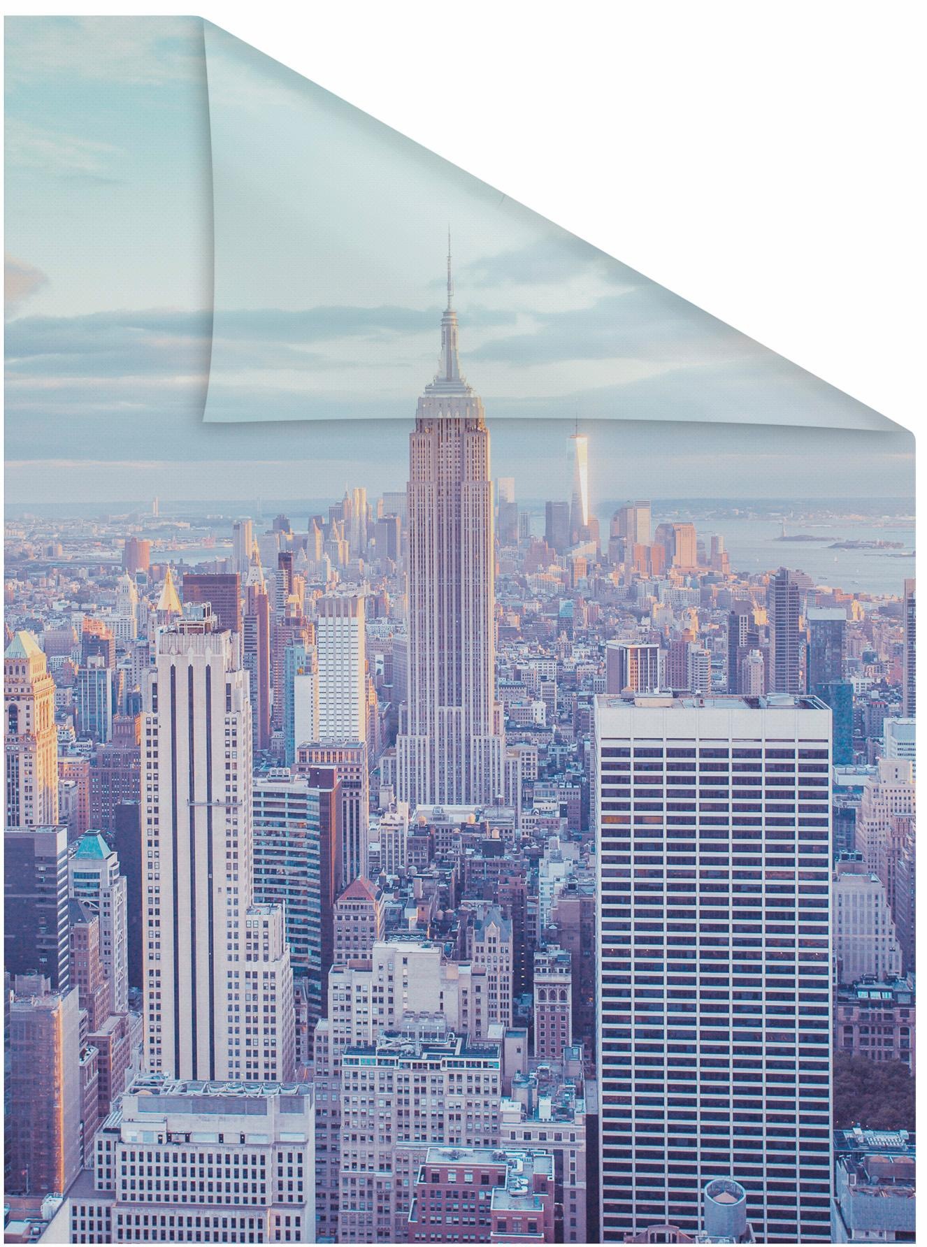 Image of LICHTBLICK ORIGINAL Fensterfolie "New York" 1 Stk. blickdicht strukturiert Klebepunkte selbstklebend, Sichtschutz