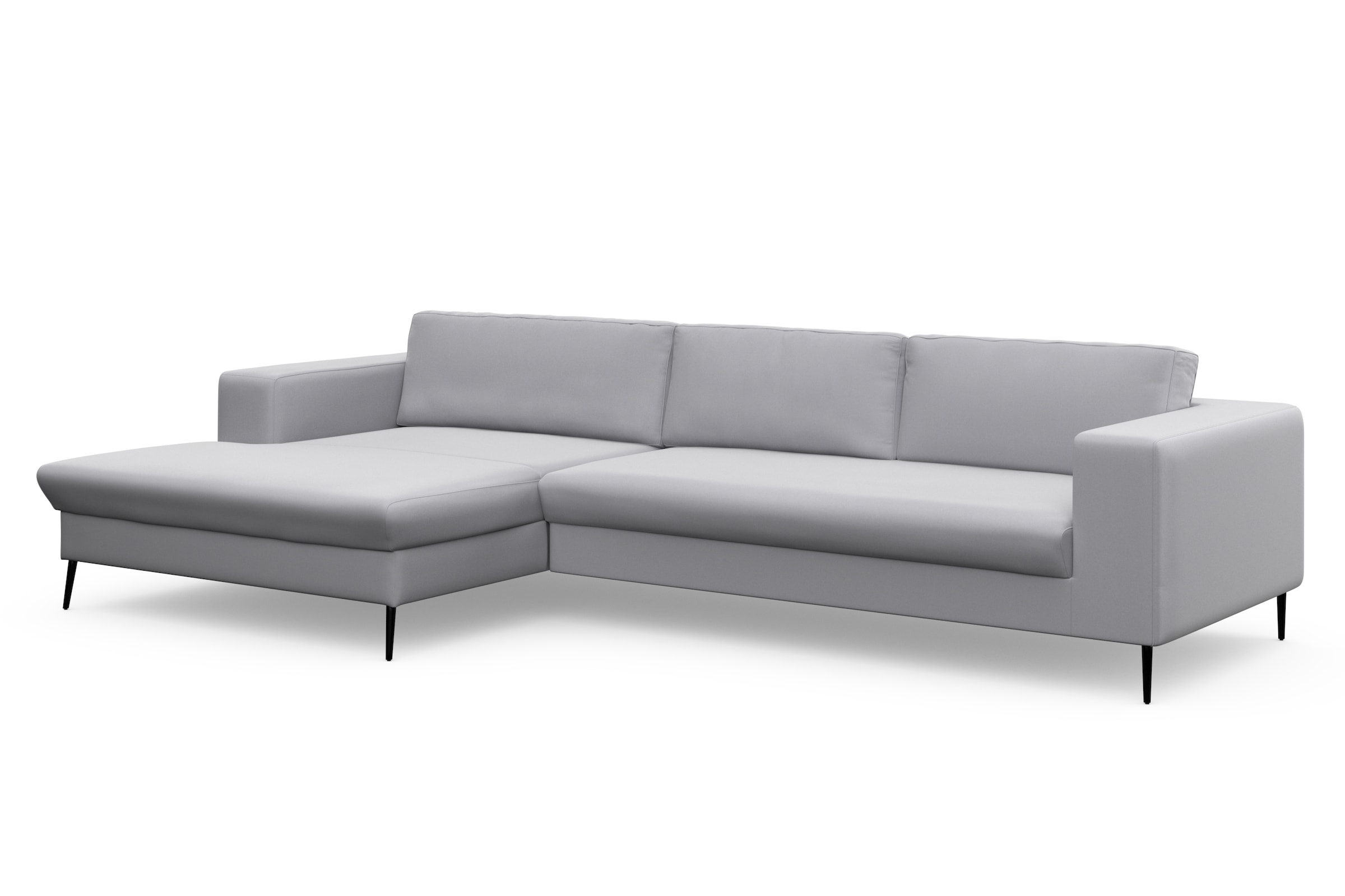 DOMO collection Ecksofa »Modica, zeitlos und elegant, L-Form«, moderne Optik mit extrabreiter Recamiere, auch in Cord