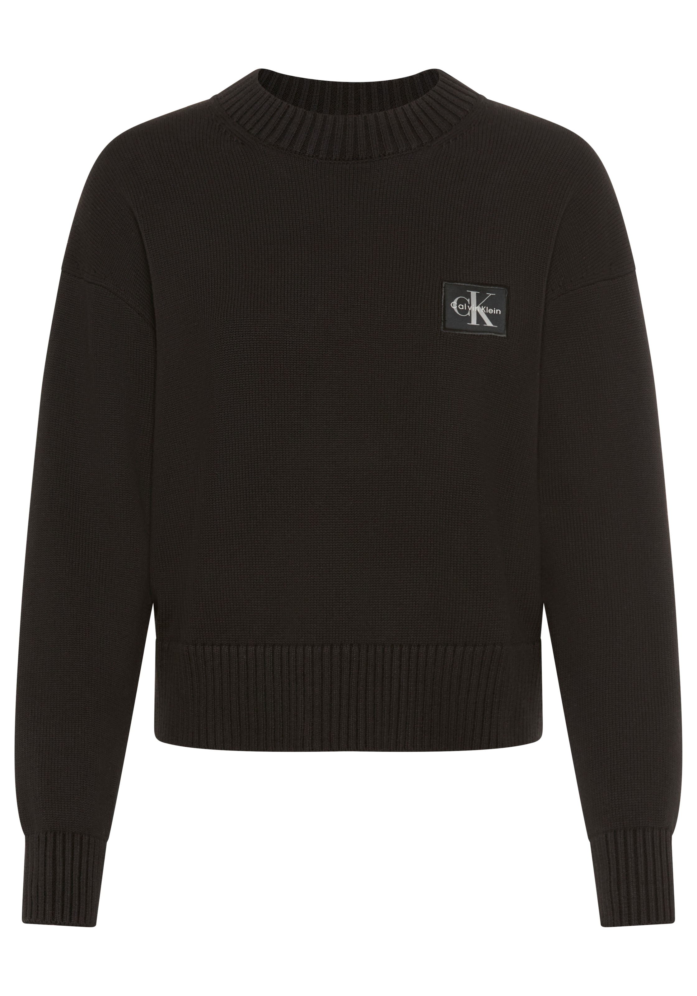 Calvin Klein Jeans Pull en tricot breite Rippbündchen, Feinstrickqualität, Regular Fit