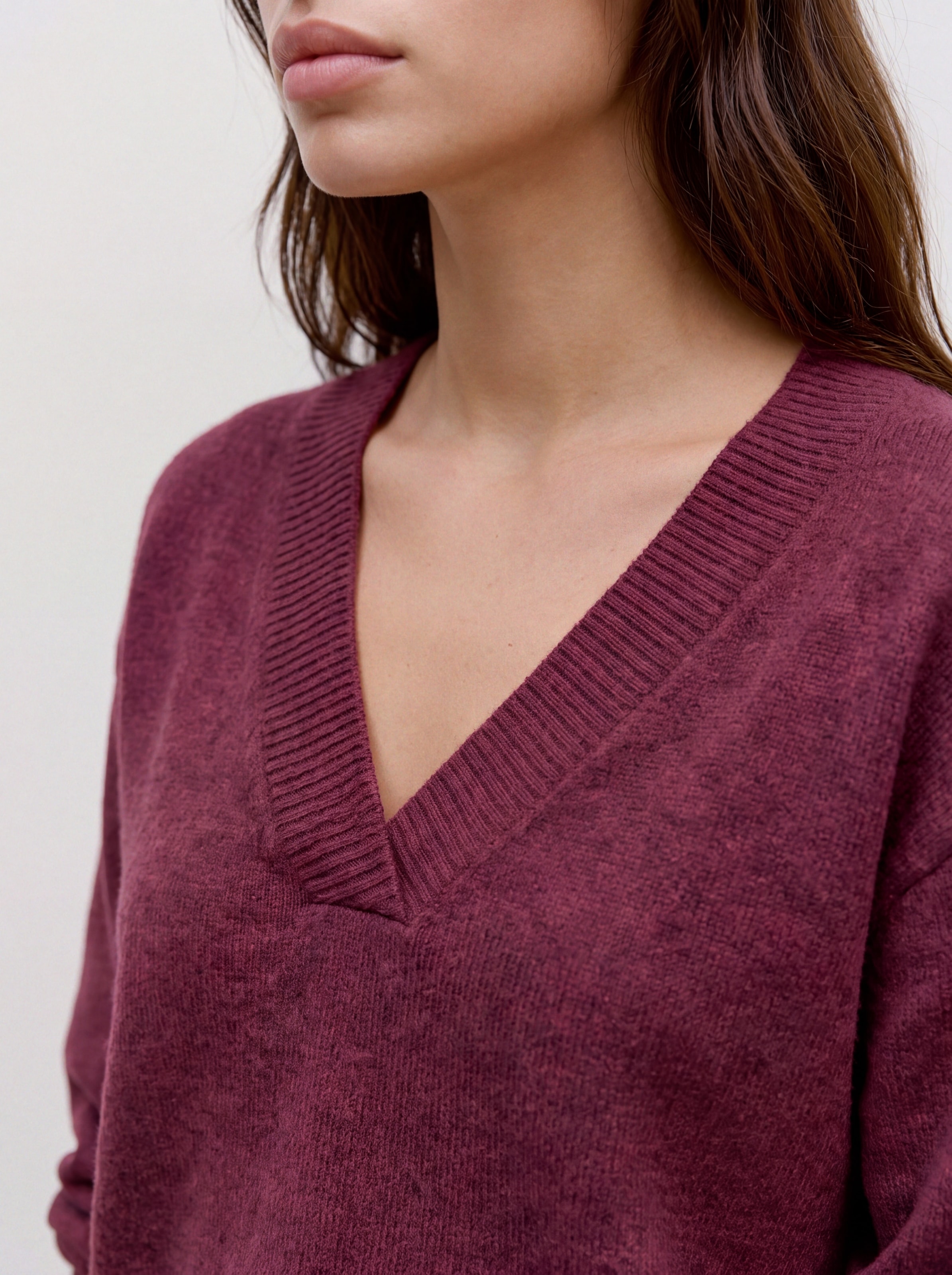Vero Moda V-Ausschnitt-Pullover »VMBOOM LS V-NECK PULLOVER NOOS« Materialmix, mit Wolle und Stretch