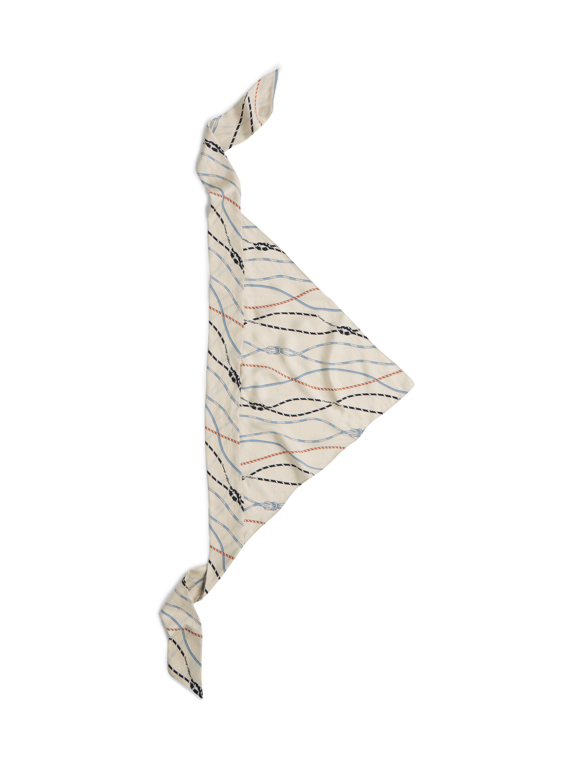 Image of Tommy Hilfiger Modeschal "TH NAUTICAL SILK TRIANGLE" aus reiner Seide mit Seil-Print