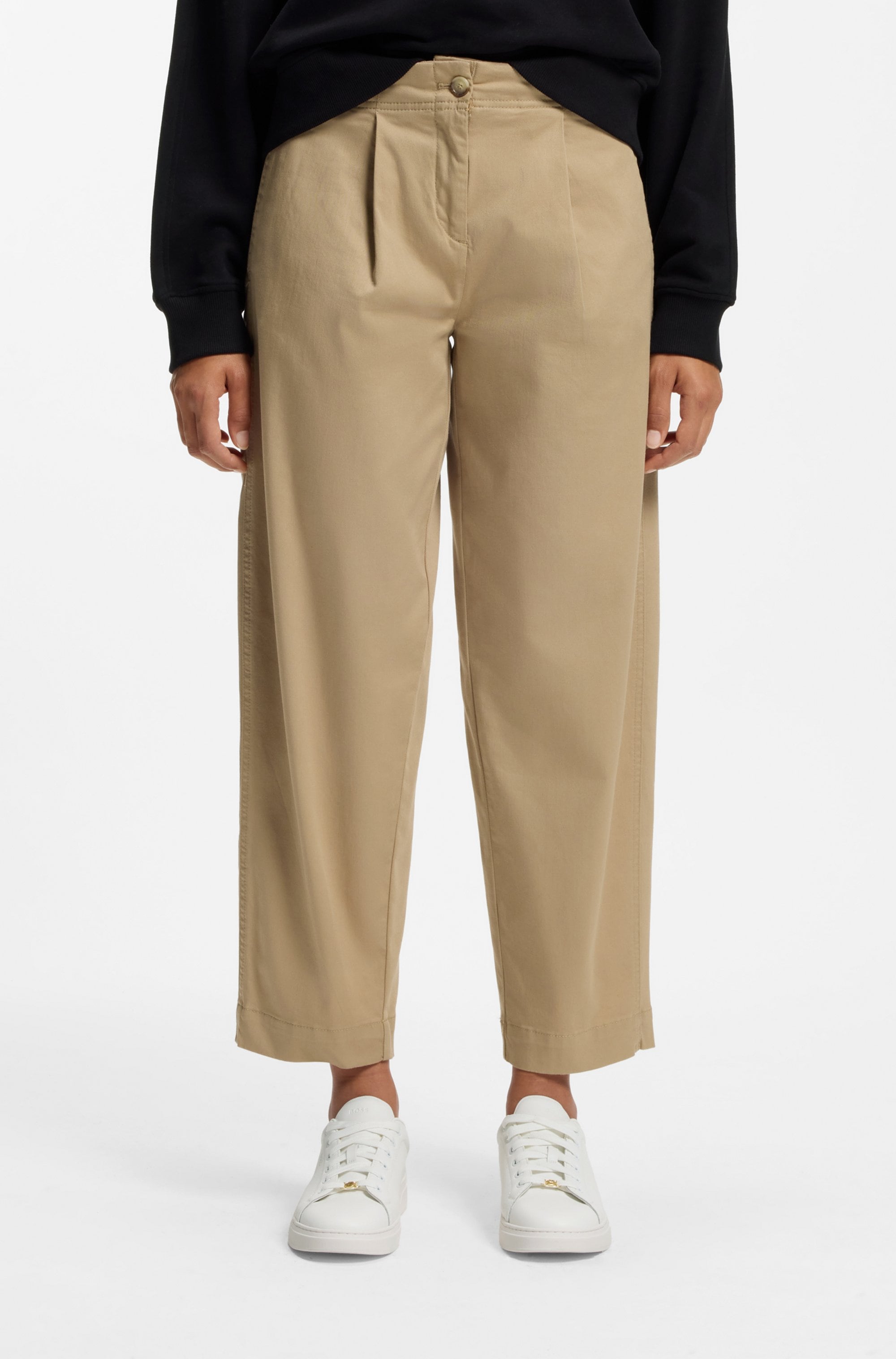 BOSS ORANGE Chinos »Taquina Premium Damenmode«  coupe ample, Barrel Fit