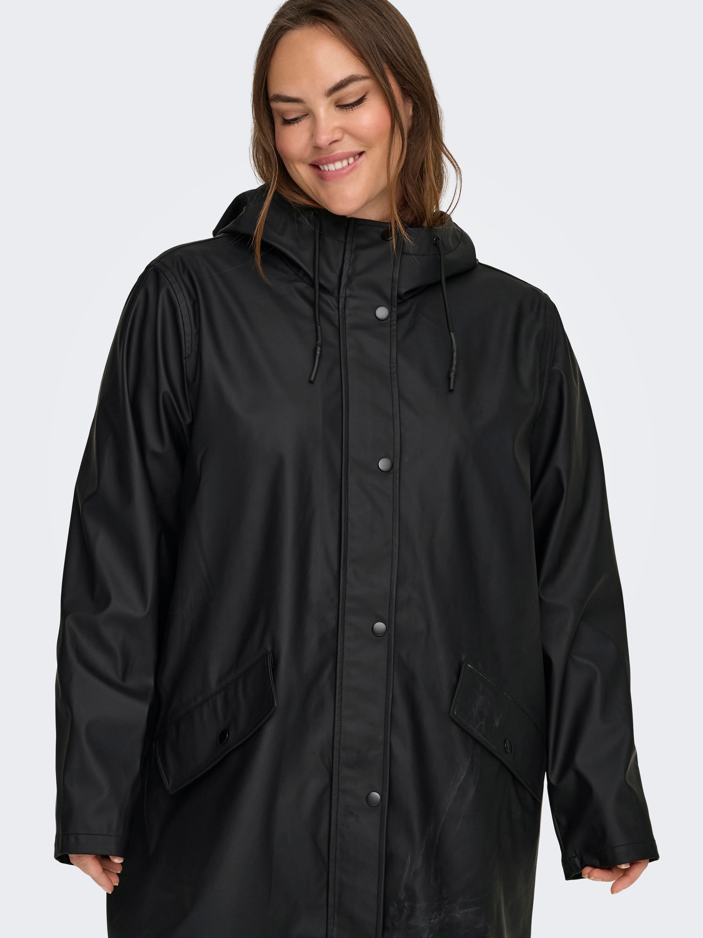 ONLY CARMAKOMA Manteau de pluie »CARELISA LIFE RAINCOAT ZIP OTW NOOS« wasserabweisende Beschichtung