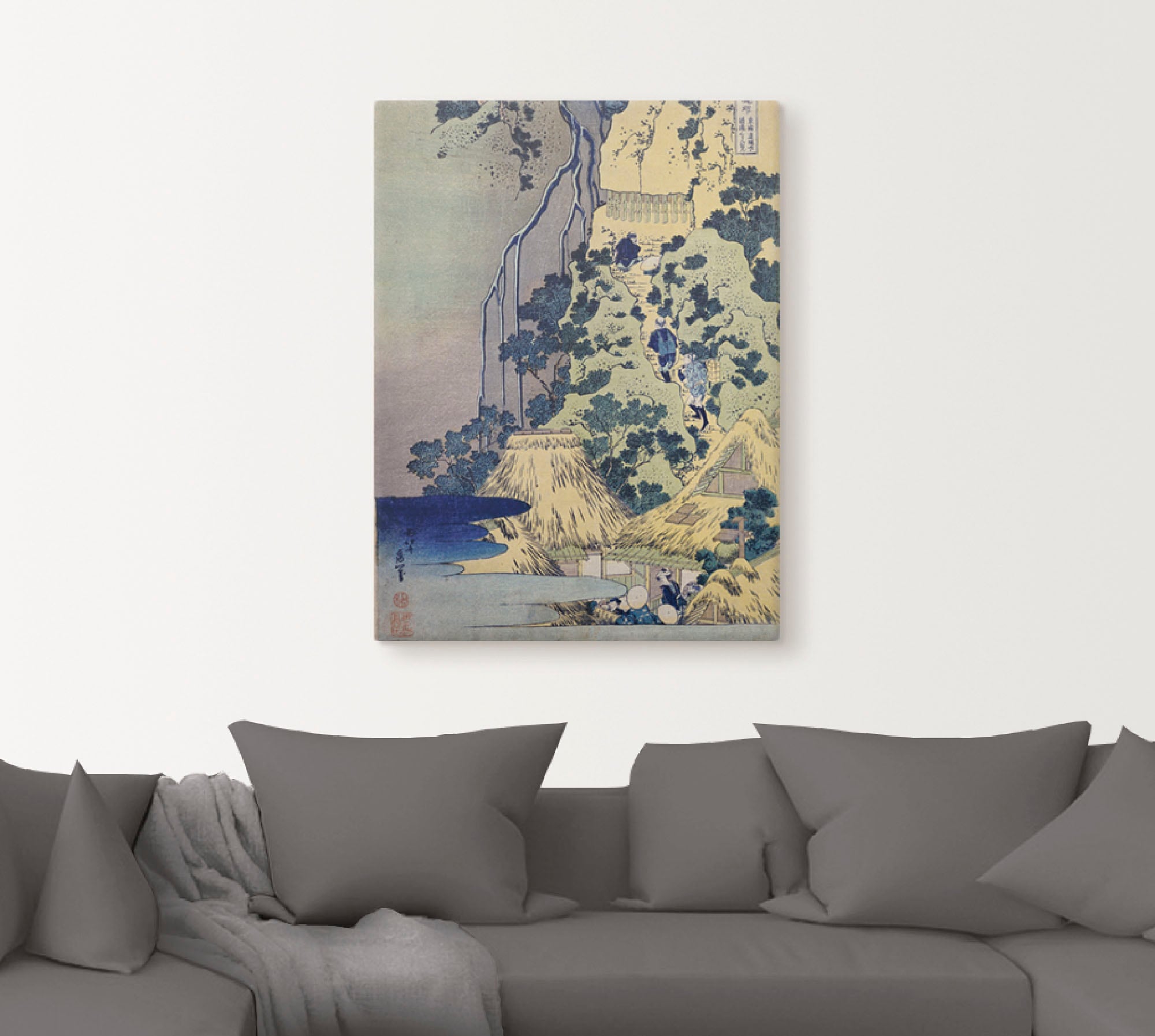 Artland Leinwandbild »Reisende beim Aufstieg eines Berges« Berge 1 Stk. tlg. auf Holzrahmen gespannt