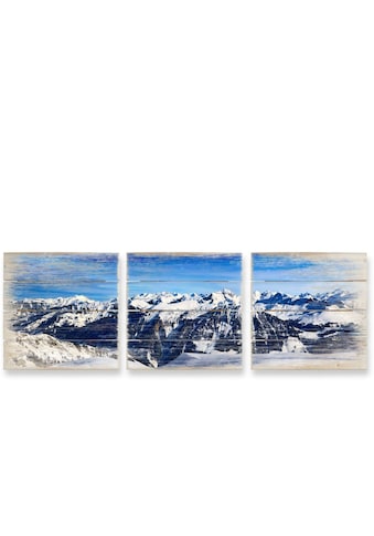 Wall-Art Mehrteilige Bilder »Alpenpanorama Natur Collage«, (Set, 3 St.) kaufen