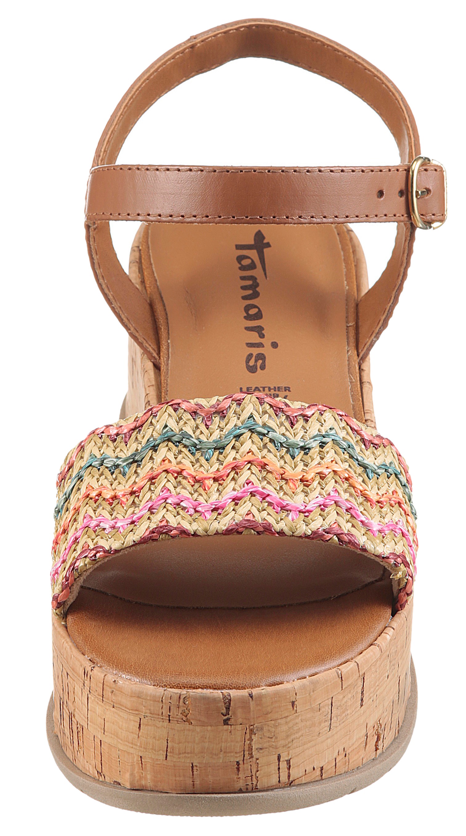 Tamaris Sandalette, Sommerschuh, Sandale, Plateauabsatz mit komfortabler Innensohle