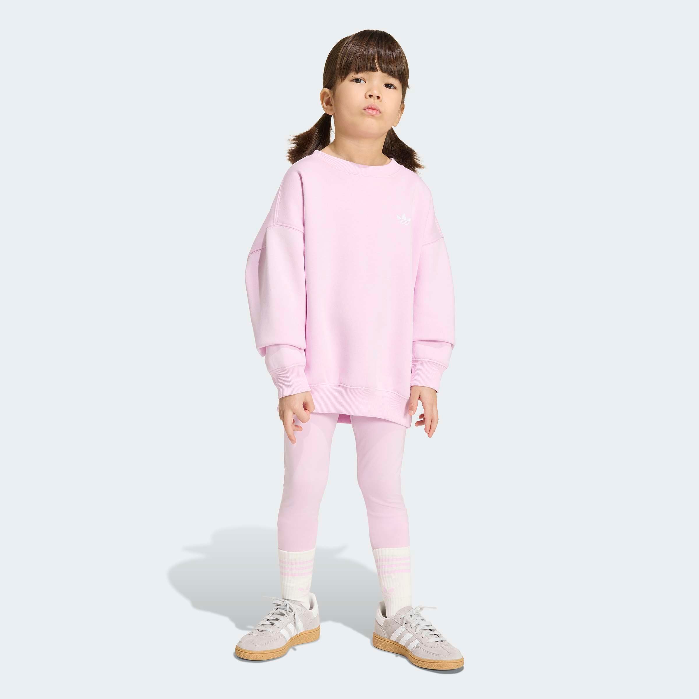 Image of adidas Originals Trainingsanzug "OVERSIZE SET RUNDHALSAUSSCHNITT LEGGINGS" 2 für Kinder, 2-teilig, aus Baumwolle und Polyester