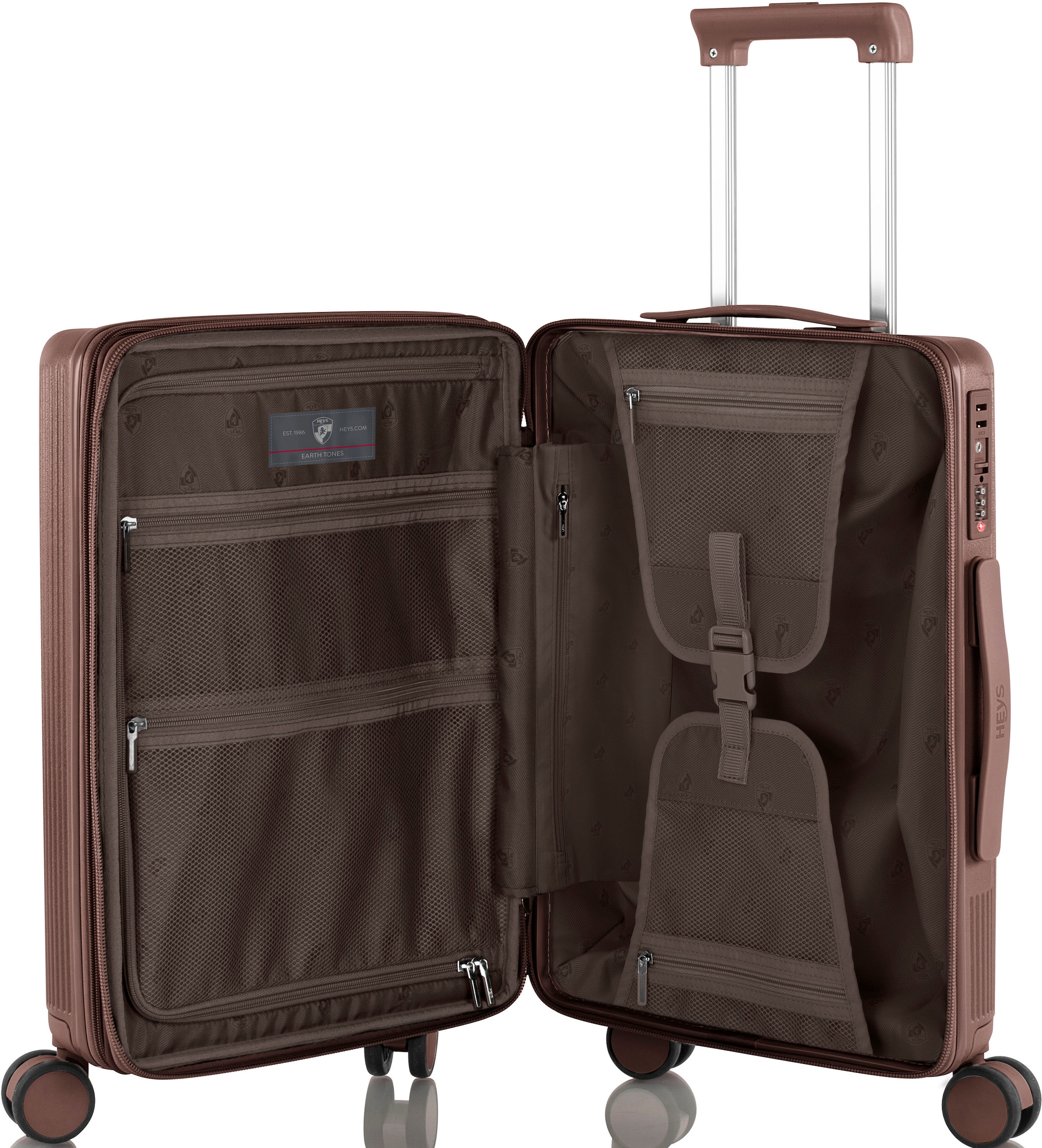 Heys Hartschalen-Trolley »Earthtone, verschiedene Grössen und Farben« 43 l 4 Rollen Heys  Reisegepäck TSA Schloss Volumenerweiterung
