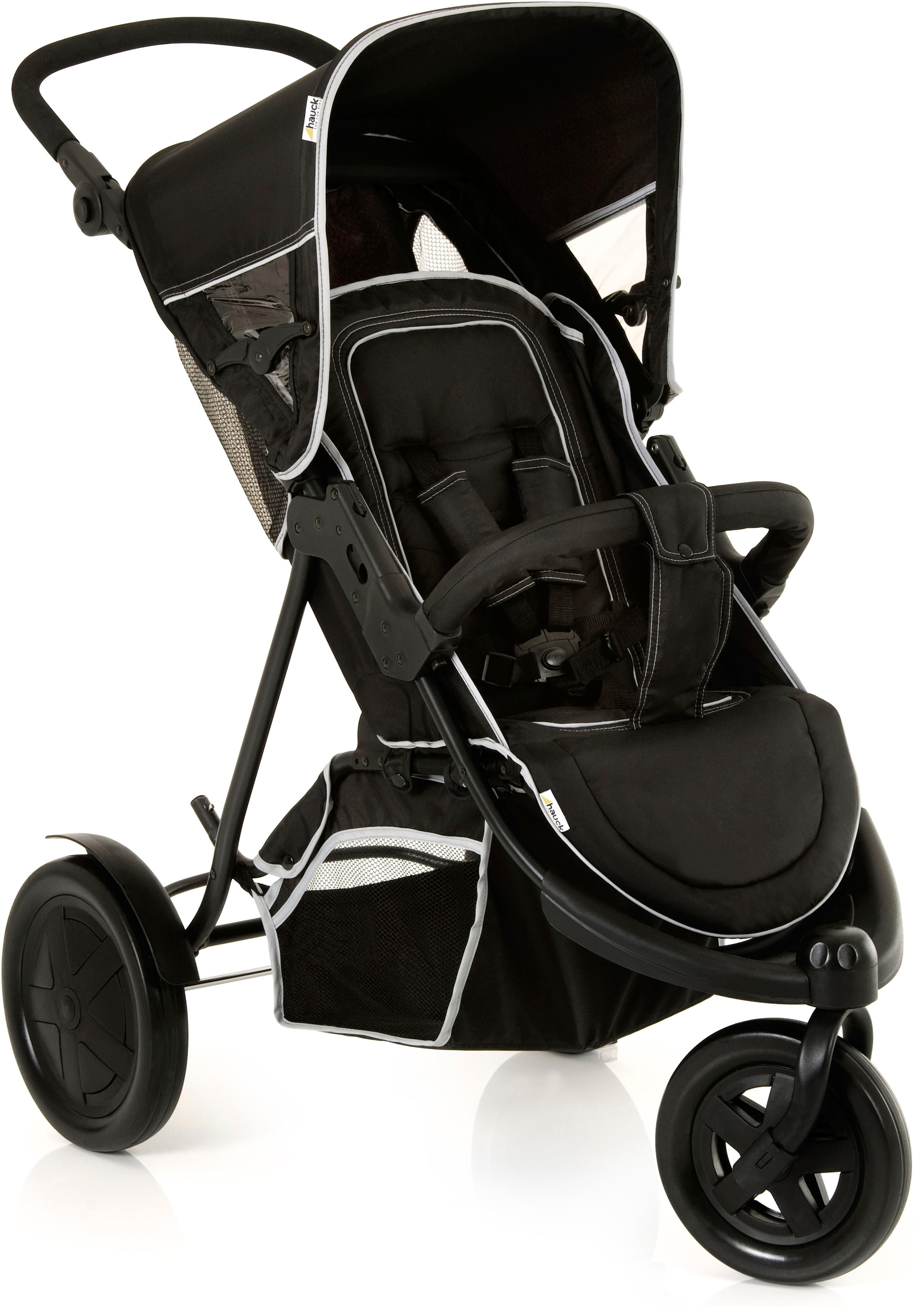 Hauck Poussette pour frères et sœurs »Freerider black« 15 kilos mit schwenk- und feststellbarem Vorderrad