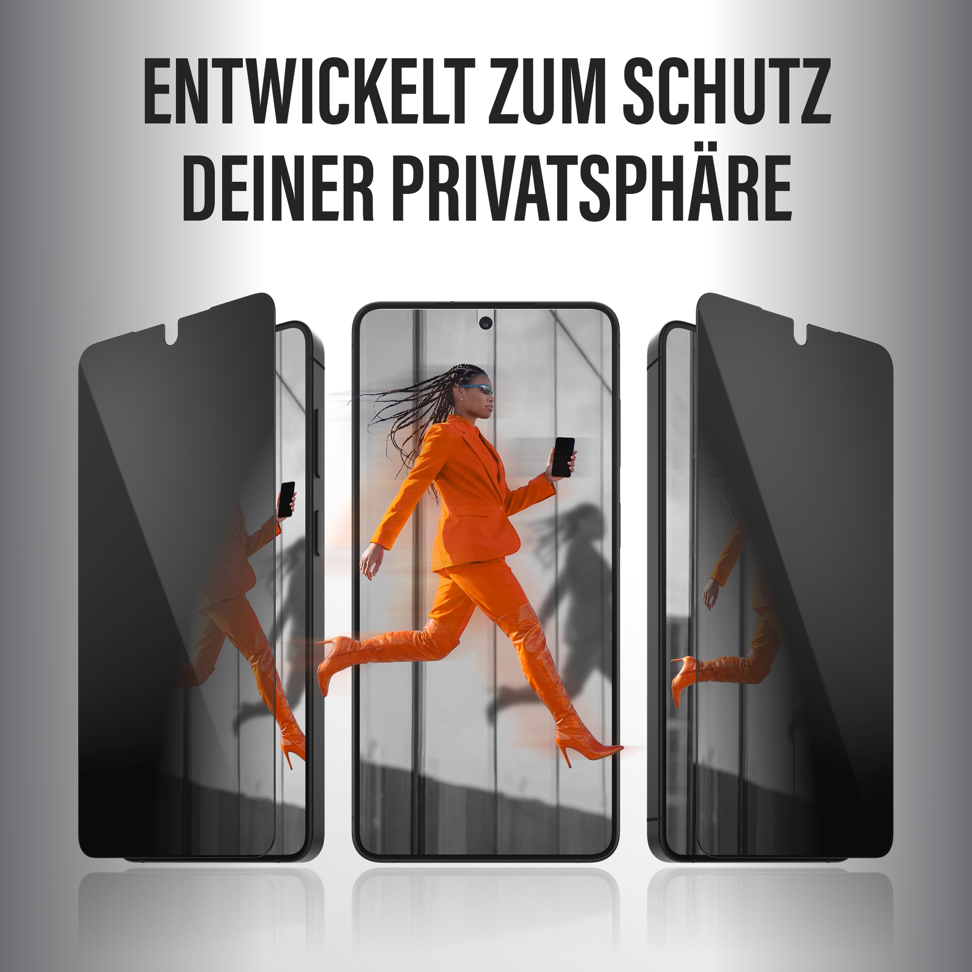CARE by PanzerGlass Verre de protection d'écran »2-Way Privacy Screen Protector« für Samsung Galaxy S26+ Displayschutzfolie, Schutzfolie, Bildschirmschutz, kratz- & stossfest
