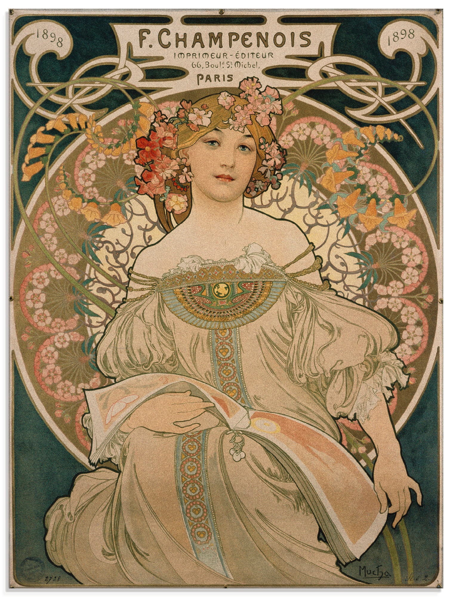 Image of Artland Glasbild »Plakat für F. Champenois. 1897«, Ausstellungsplakate, (1 St.) bei Ackermann Versand Schweiz