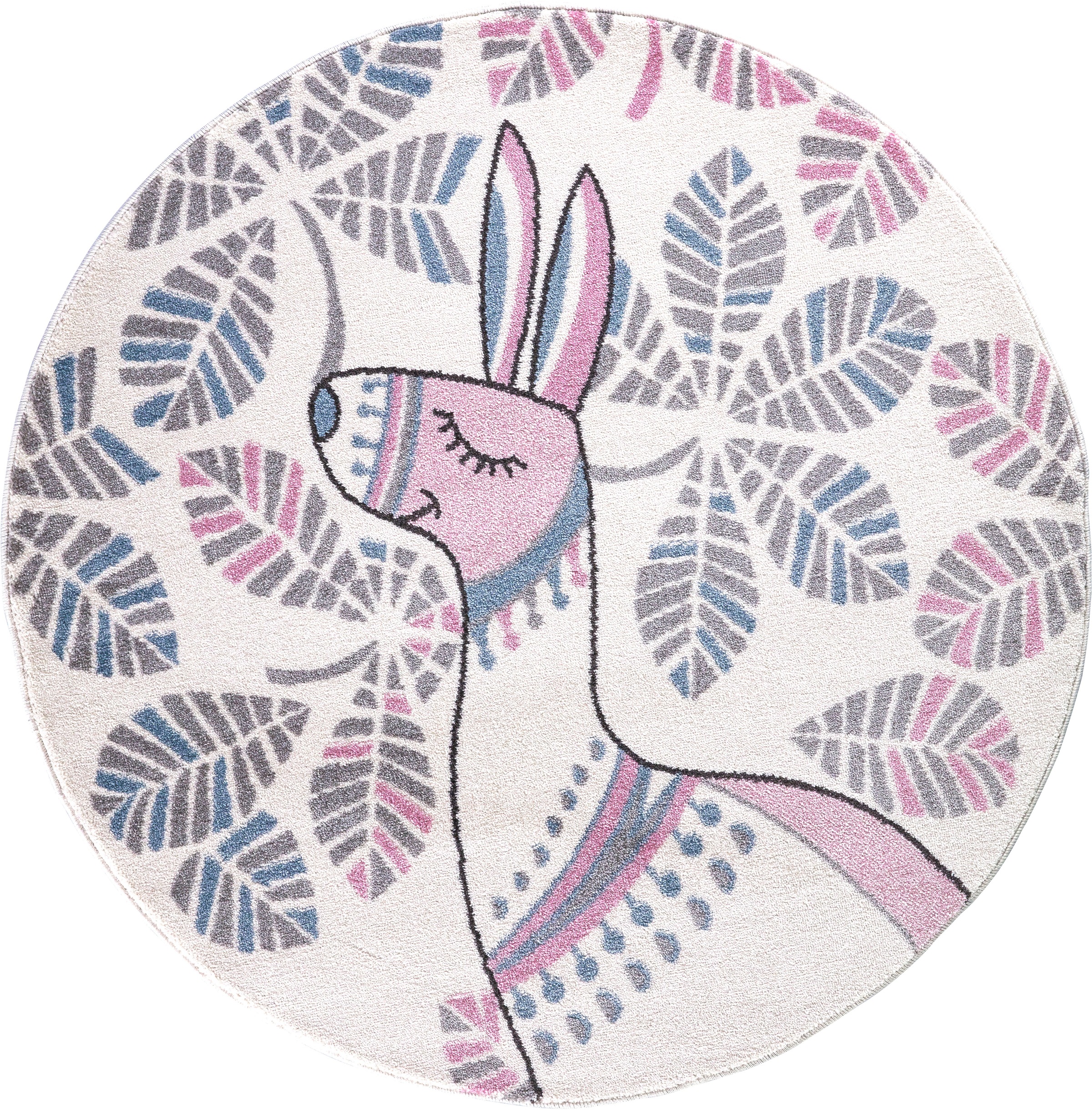 Image of Festival Kinderteppich »Candy 150«, rund, 11 mm Höhe, Motiv Lama bei Ackermann Versand Schweiz