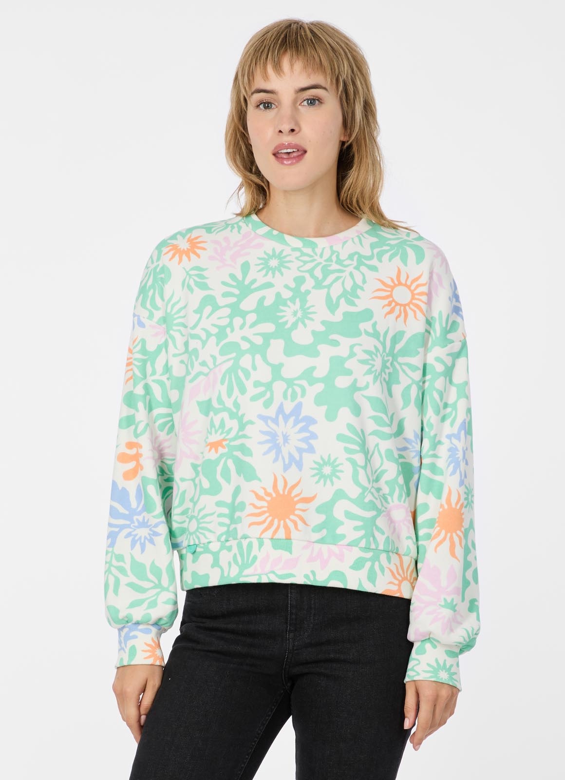 Image of Ragwear Sweatshirt "WUSS PRINT", Elastische Baumwollmischung und softem Finish mit Allover-Print