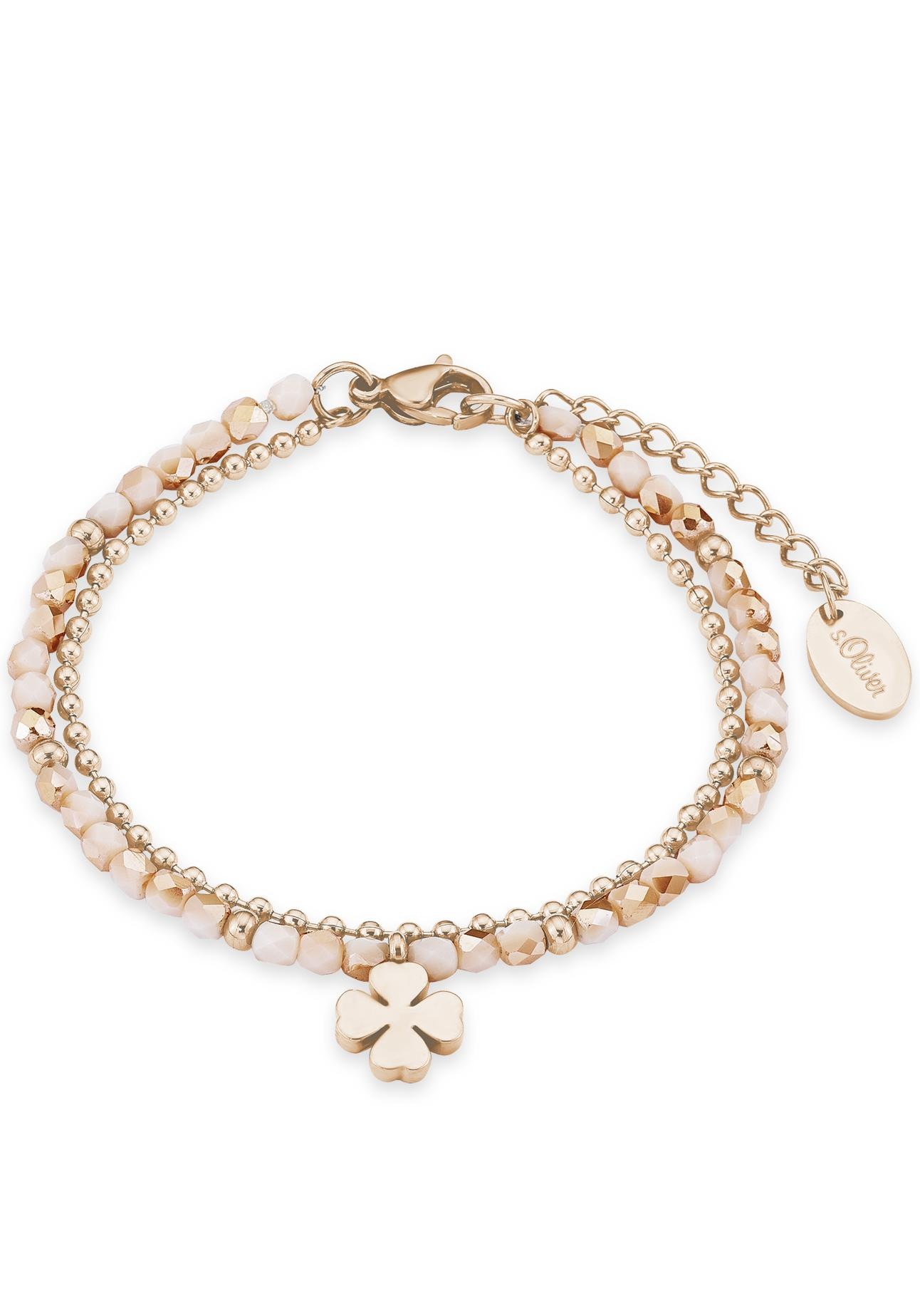 Image of s.Oliver Armband »Kleeblatt, 2018361«, mit Glassteinen bei Ackermann Versand Schweiz