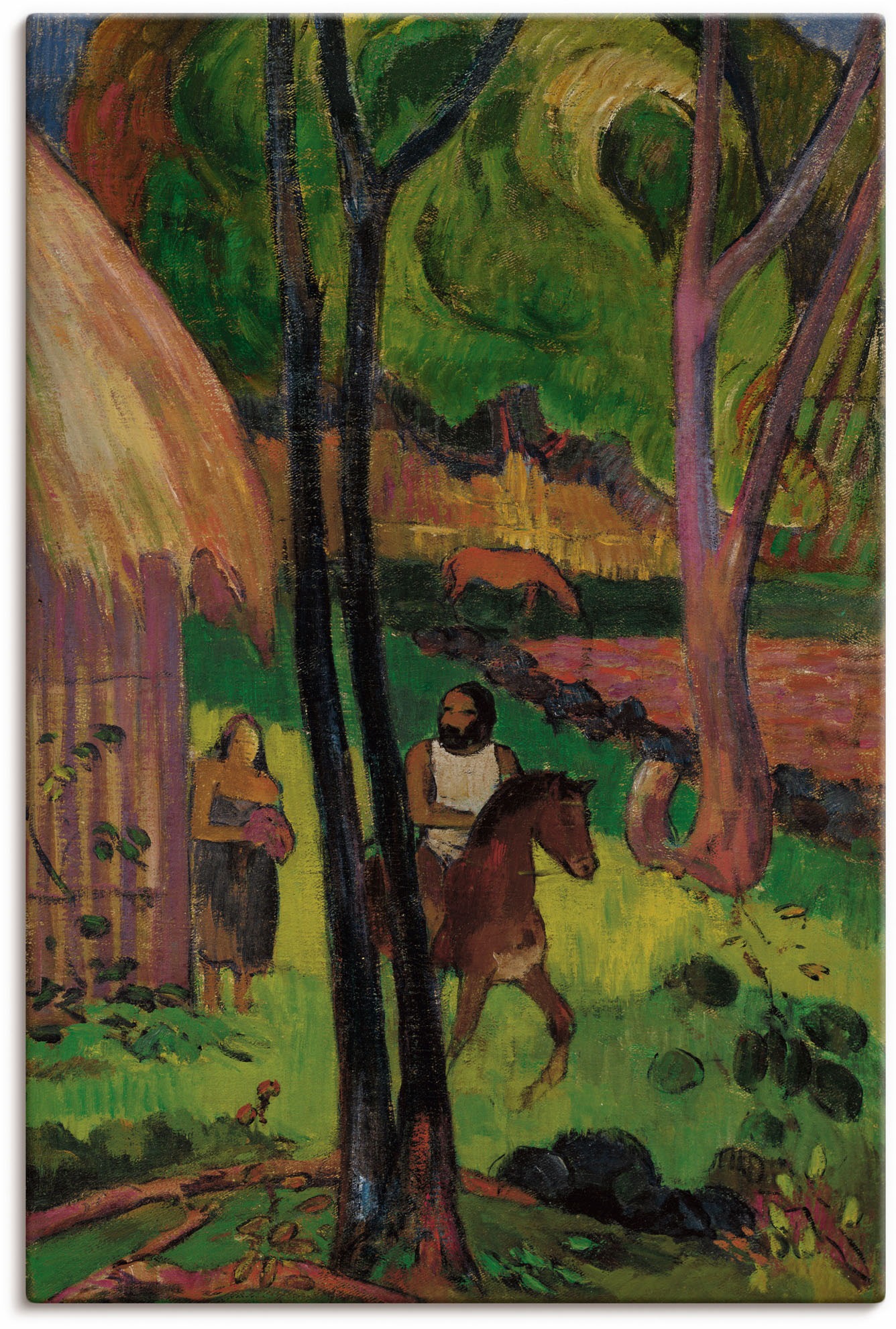 Image of Artland Wandbild »Reiter vor der Hütte. 1902«, Gruppen & Familien, (1 St.), in vielen Grössen & Produktarten - Alubild / Outdoorbild für den Aussenbereich, Leinwandbild, Poster, Wandaufkleber / Wandtattoo auch für Badezimmer geeignet bei Ackermann Versand