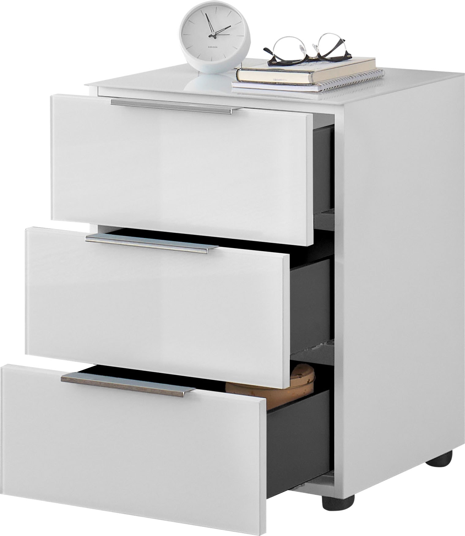 HBZ Commode »Santorin Nachtkonsole, BxHxT 45x61x40 cm« 1 cuis tlg. Breite 45cm, Softclose für Schubkästen, Melaminbeschichtung