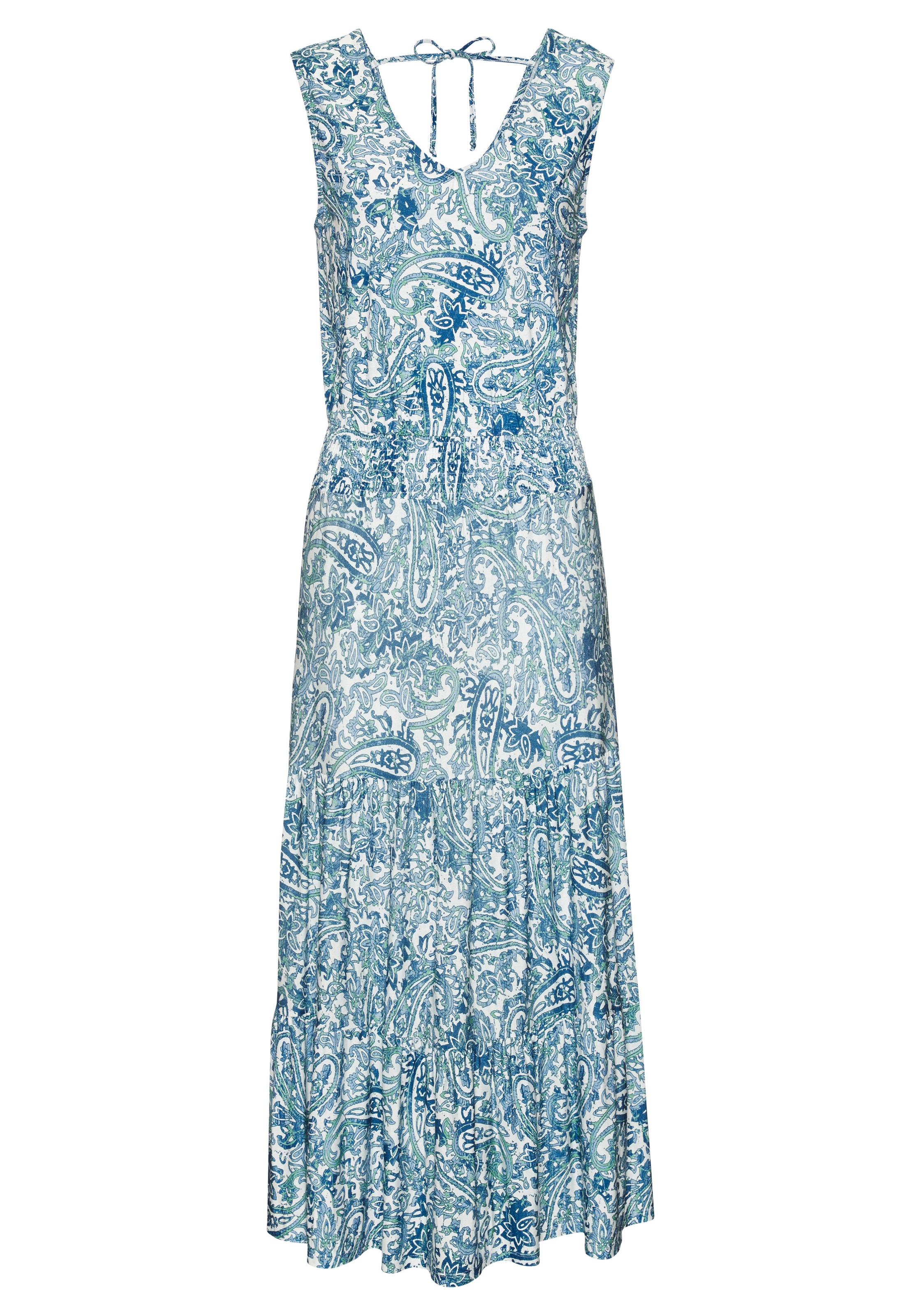Buffalo Maxi robe Sans poches mit Paisley-Druck, Sommerkleid, Volantkleid