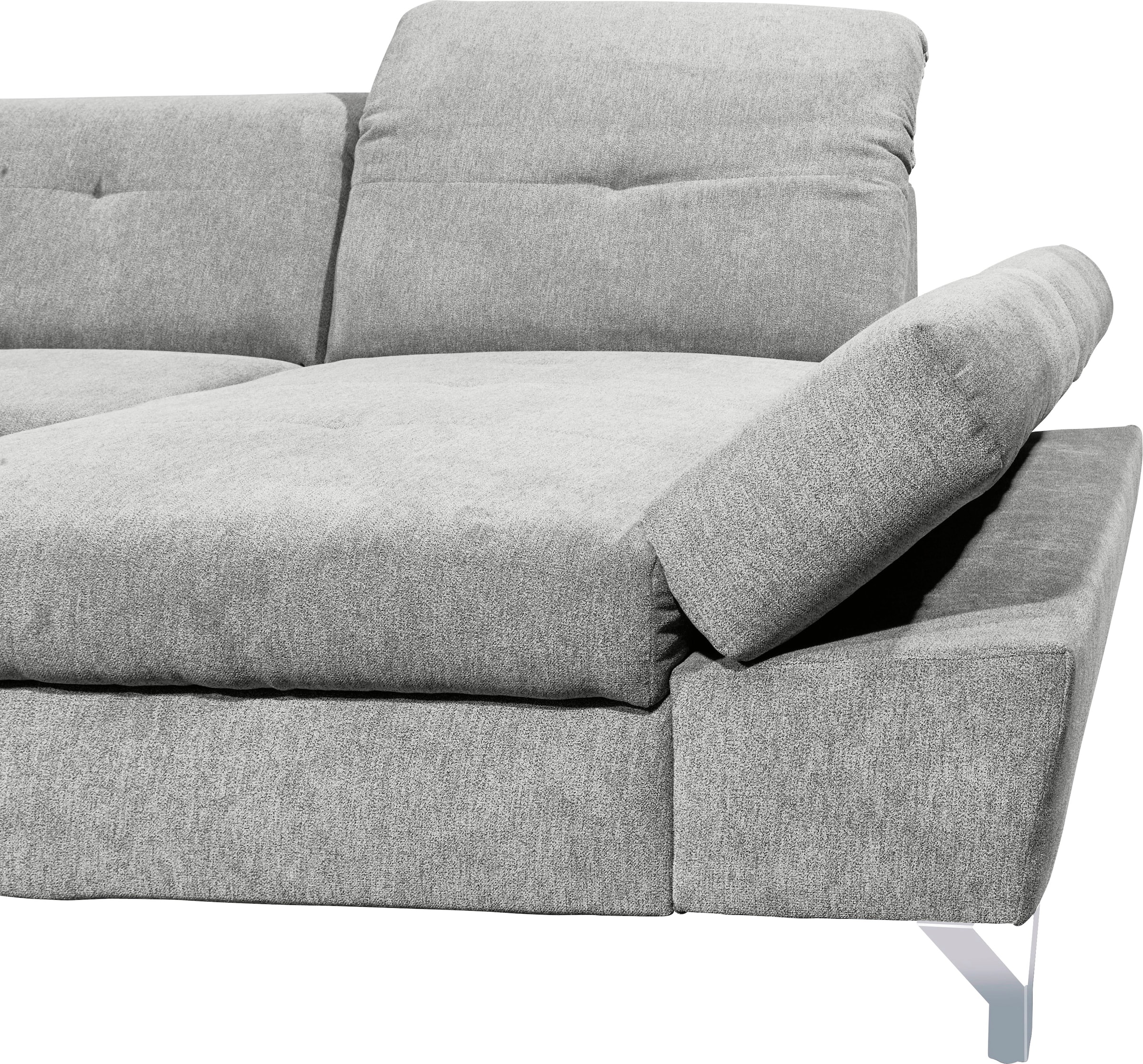 ED EXCITING DESIGN Wohnlandschaft »Melfi U-Form mit Bettfunktion, Bettkasten« Arm- & Kopfteilverstellung & 3 Nierenkissen