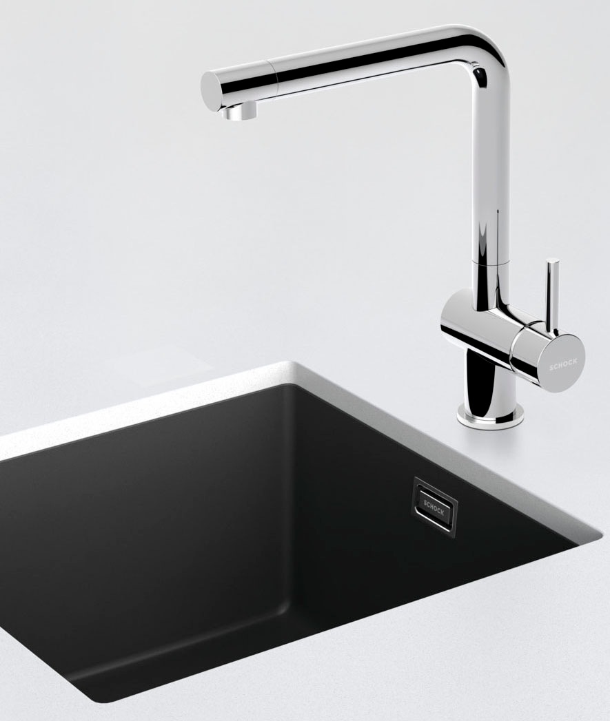 Schock Robinetterie de cuisine »Epos« Niederdruck, Festauslauf, Schwenkbereich 360°