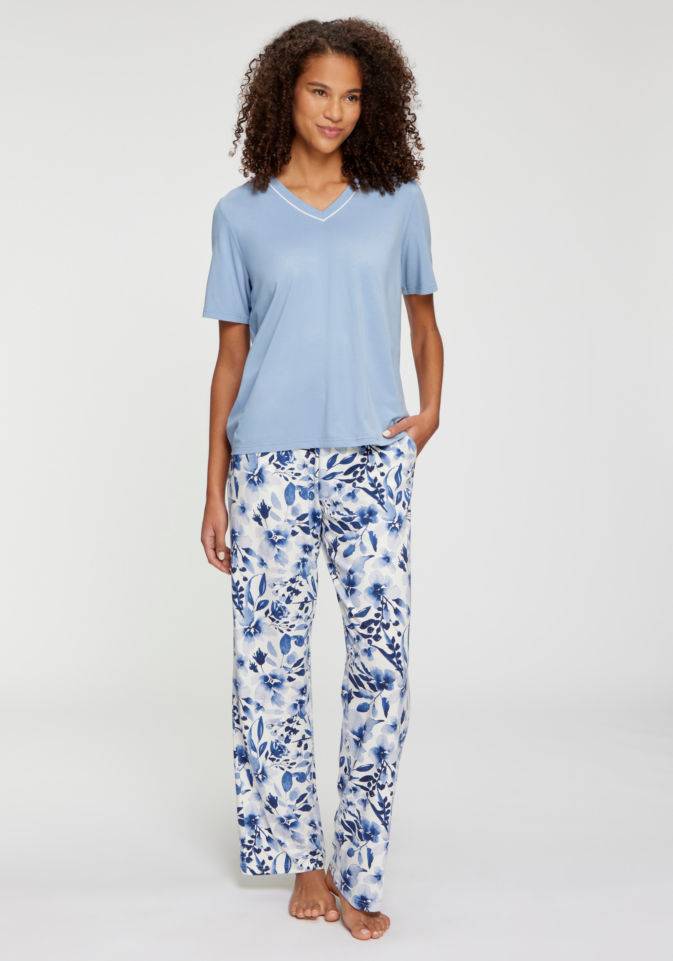 Image of LASCANA Pyjama Set, 2 mit bedruckter Hose