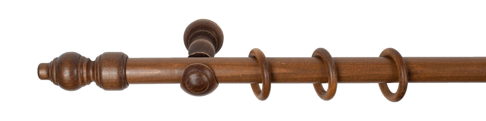 SN DECO GROUP Gardinenstange »Filigrano«, 1 läufig-läufig, Fixmass, 28 mm, Holz, verschiedene Längen und Farben, Komplettset