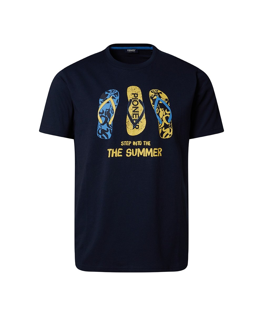 Pioneer Authentic Jeans T-shirt »RH T-Shirt flip flop print« avec impression logo