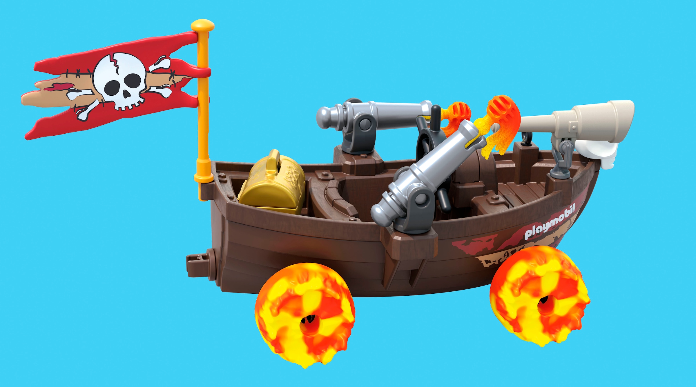 Playmobil® Jeu de construction »Rasendes Piratenboot (71720), Funstars« Made in Europe
