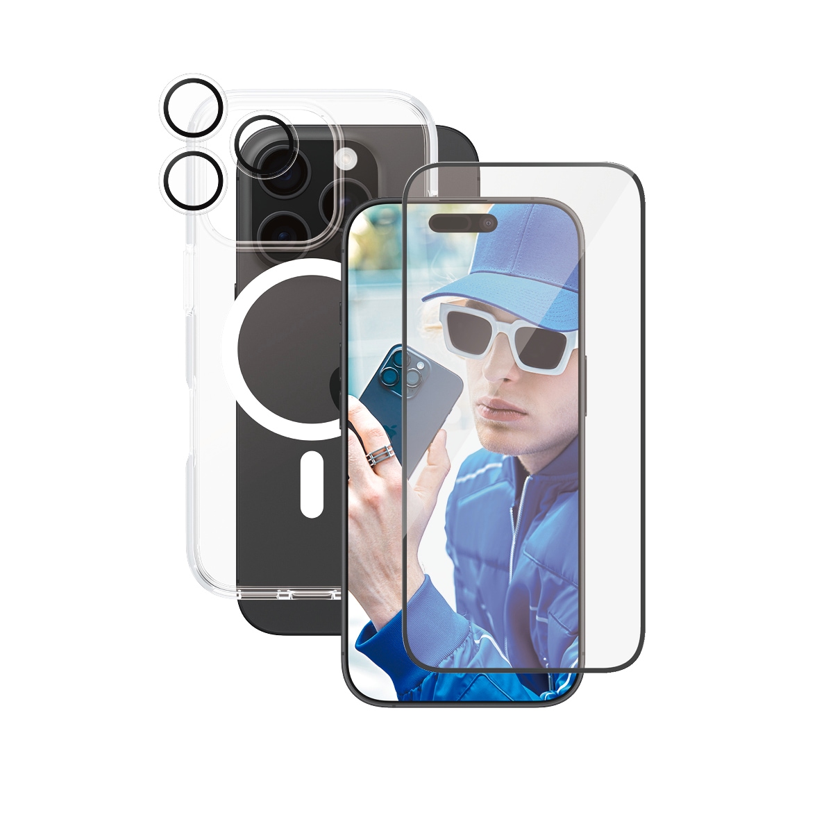 CARE by PanzerGlass Handyhülle »Flagship 3-in-1 für Apple iPhone 16 Pro«, Backcover, Schutzhülle, Handyschutzhülle, Case, Schutzcase, stossfest