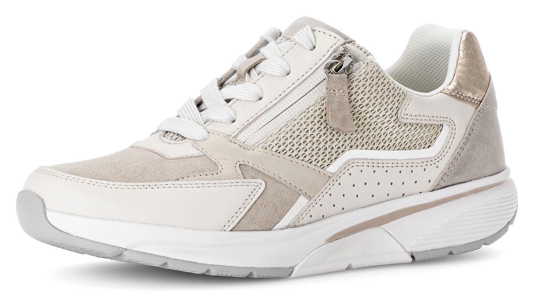 Image of rollingsoft Keilsneaker, Freizeitschuh, Halbschuh, Schnürschuh im sportivem Materialmix
