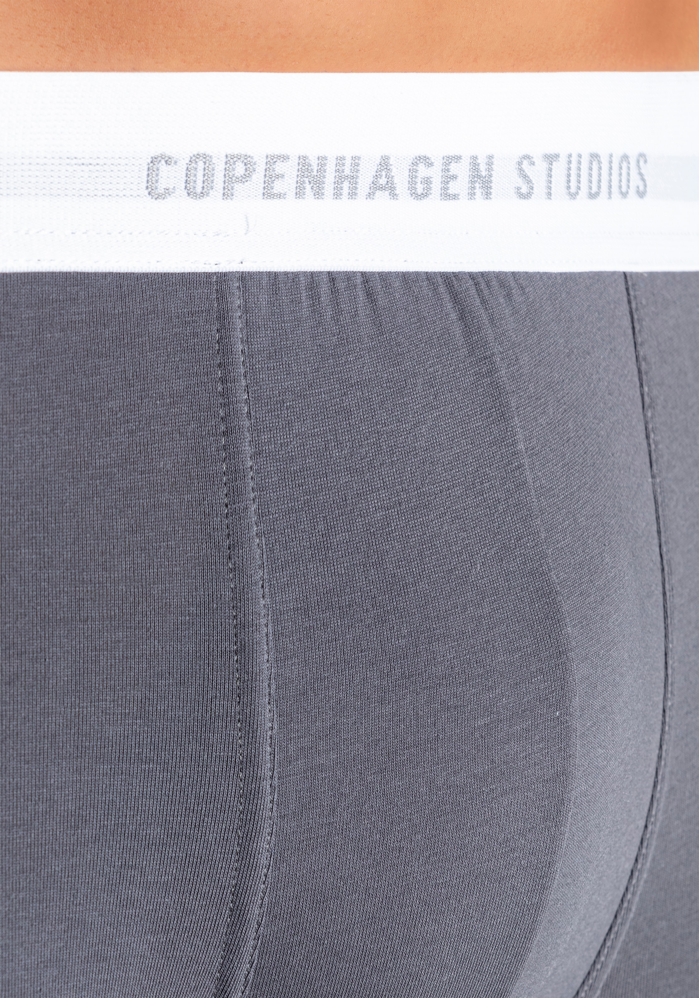 Copenhagen Studios Boxer »Boxershorts für Herren«, (Packung, 3 St., 3er Pack), mit weissem Logo-Bund