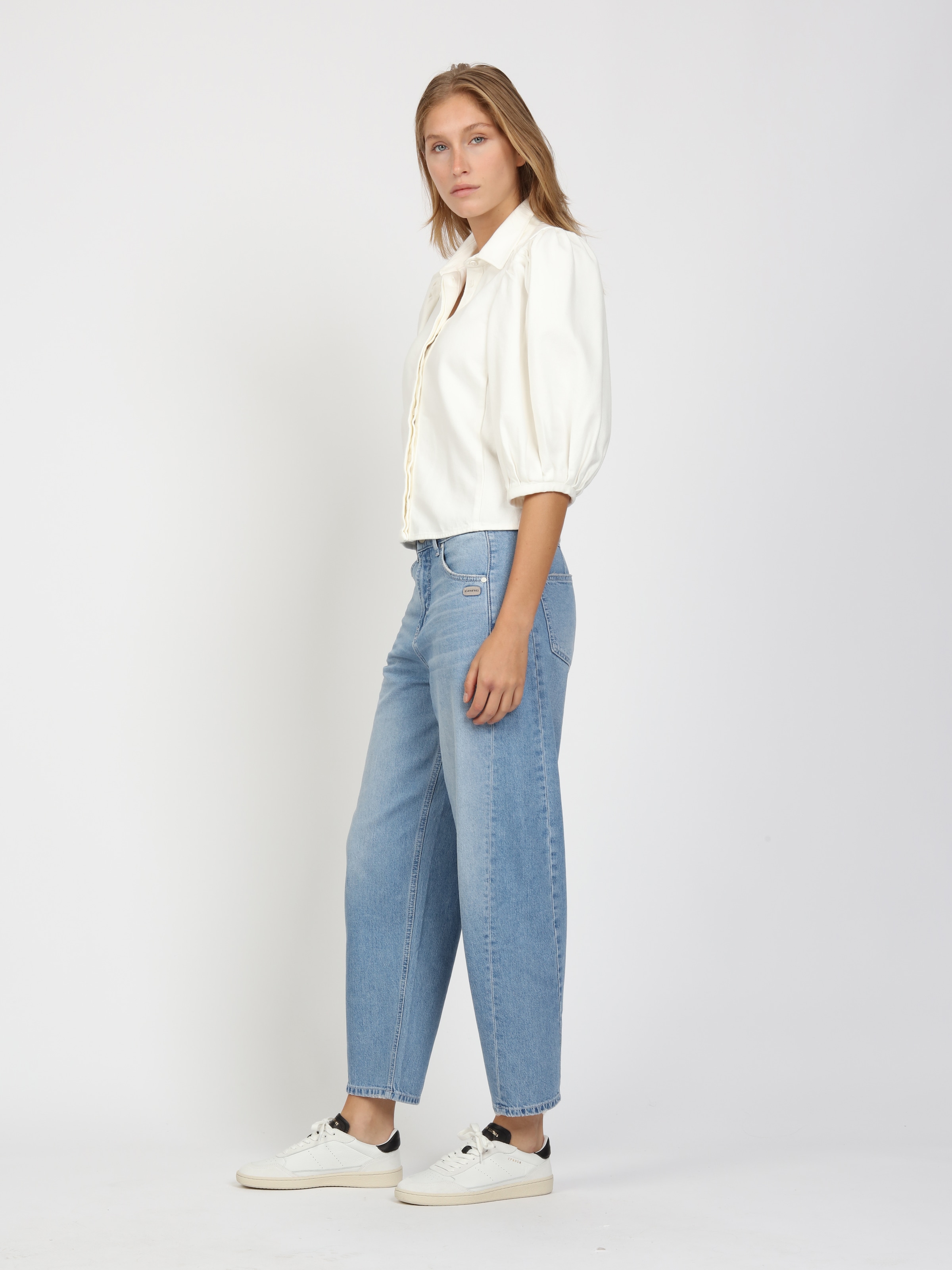 GANG 5-Pocket-Jeans »94BLAKE« mit eingesetztem Seitenstreifen, cropped