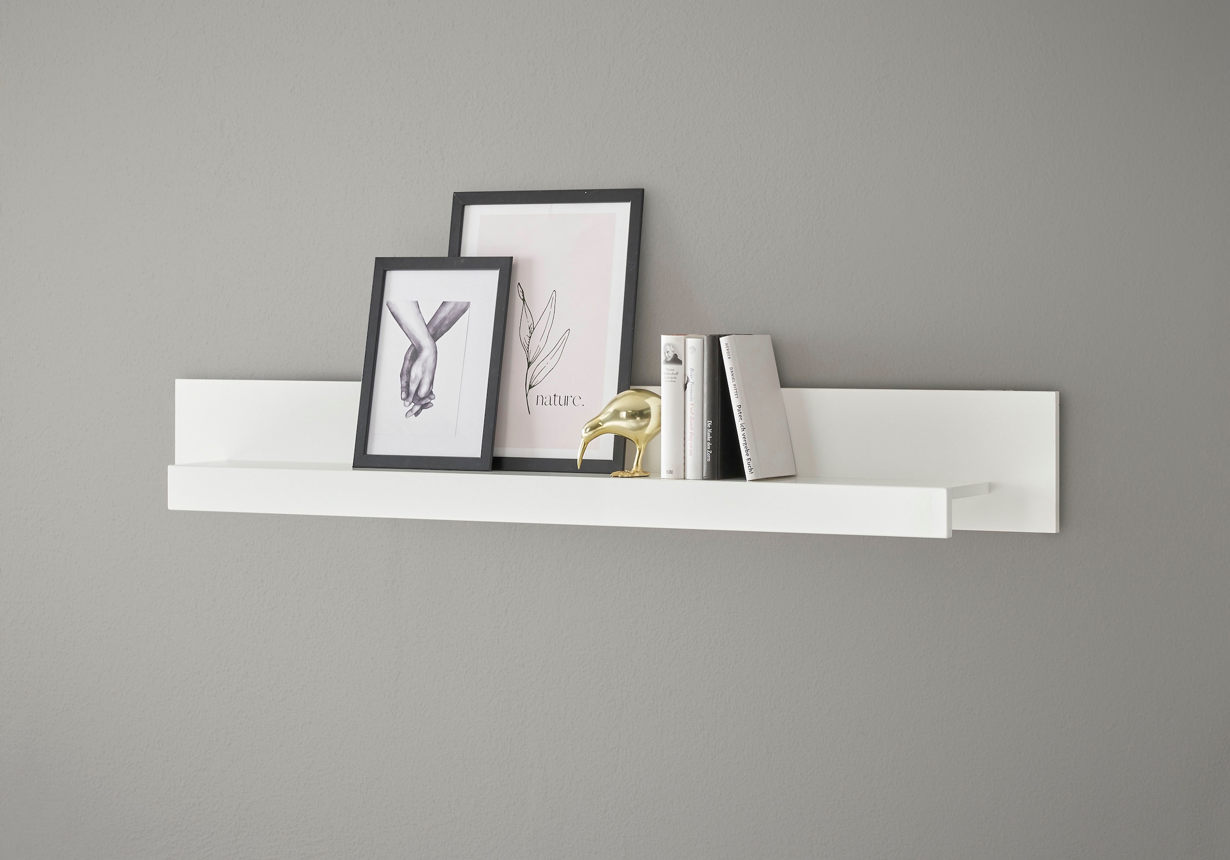 INOSIGN Wohnwand »Cantara, moderne Anbauwand, Wohnzimmer-Set, in Eiche Evoke oder Weiss«, (Set), enthält eine Vitrine, ein Lowboard und zwei Wandboards